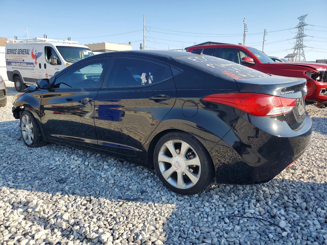 2011 Hyundai Elantra Limited Black vin: 5NPDH4AE7BH018674