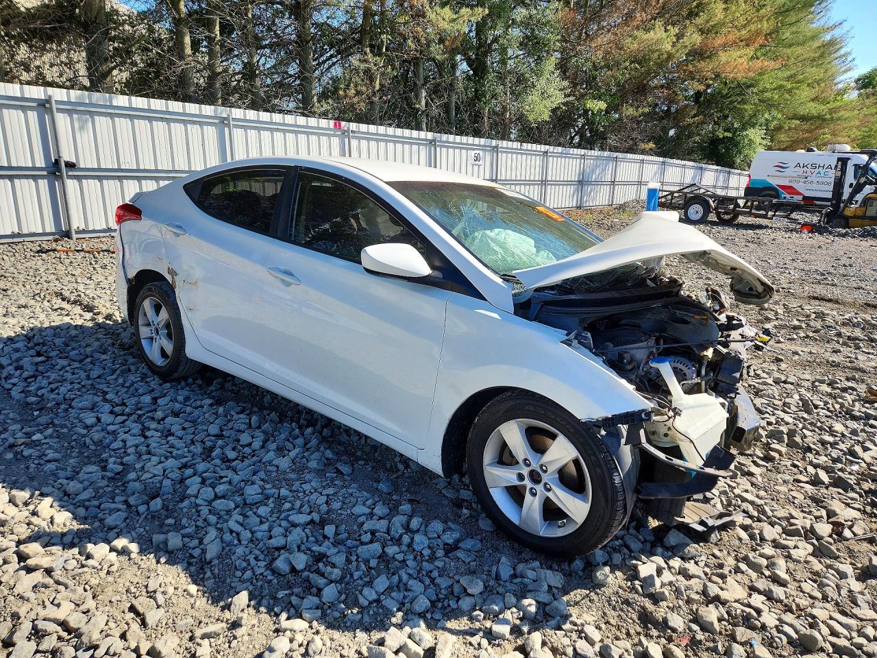 2011 Hyundai Elantra Gls White vin: 5NPDH4AE7BH035586