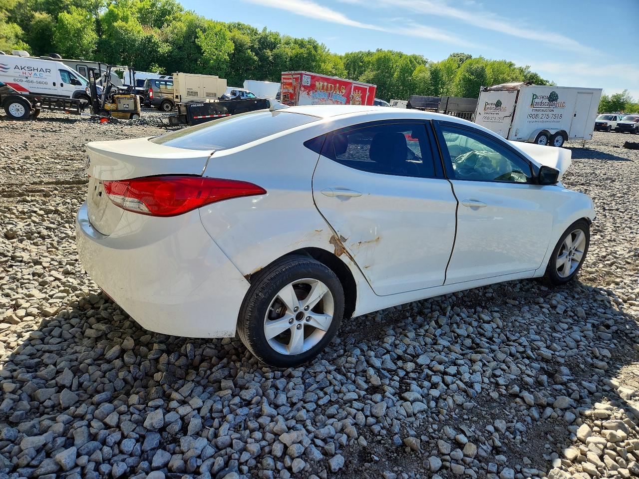 2011 Hyundai Elantra Gls White vin: 5NPDH4AE7BH035586