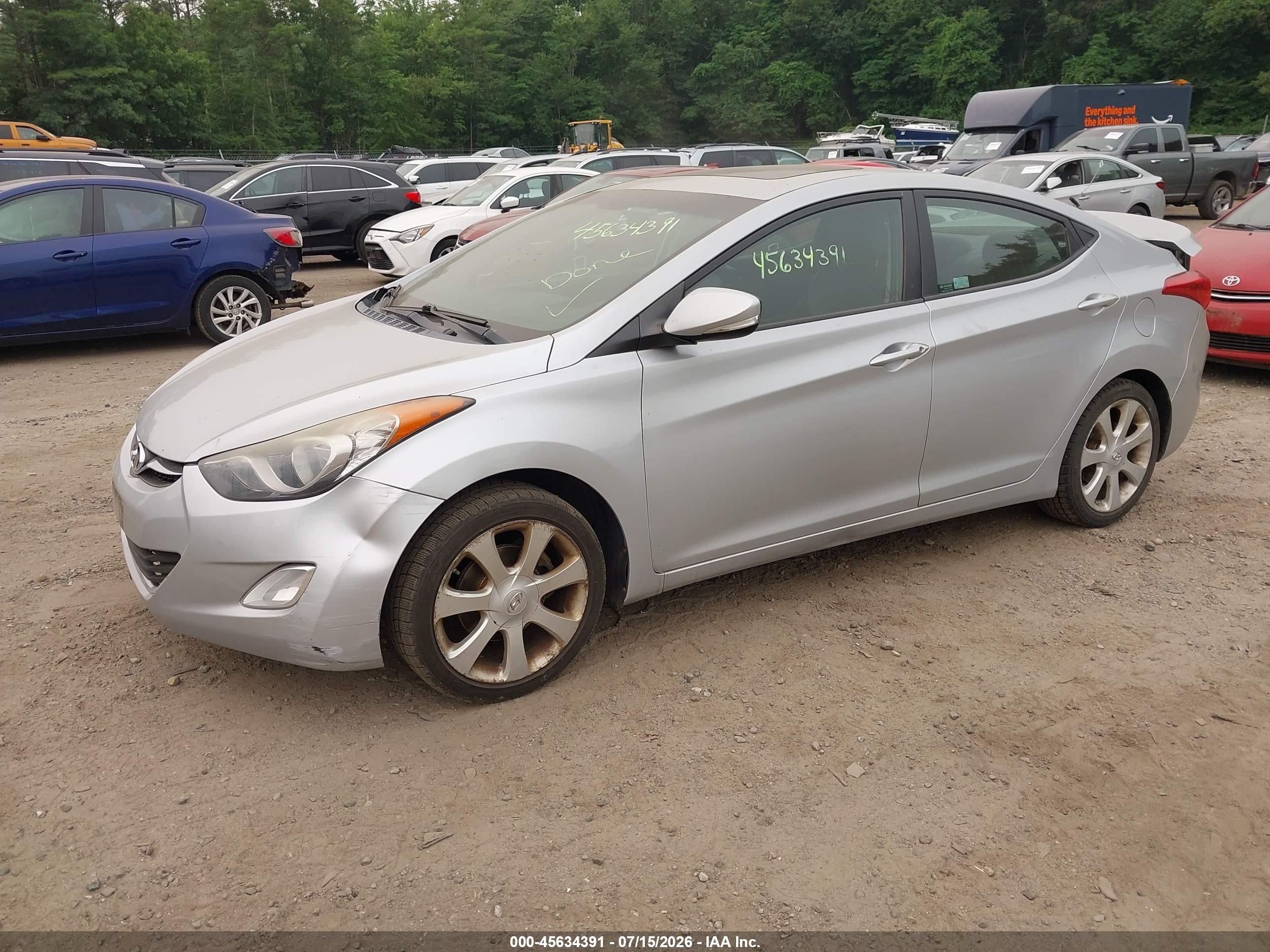 2011 Hyundai Elantra Limited Silver vin: 5NPDH4AE7BH048841