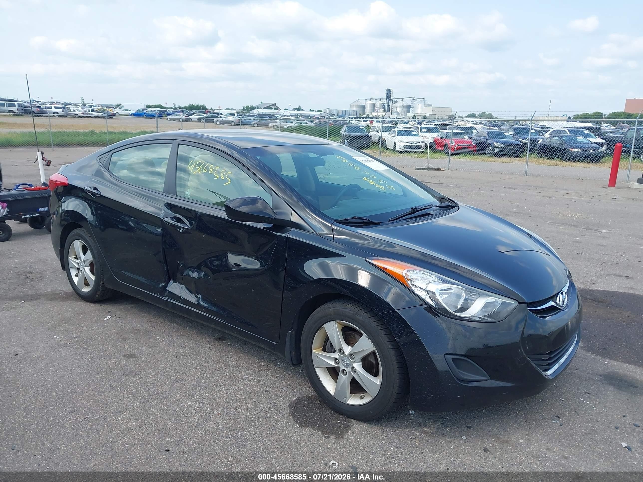 2011 Hyundai Elantra Gls Black vin: 5NPDH4AE7BH058401