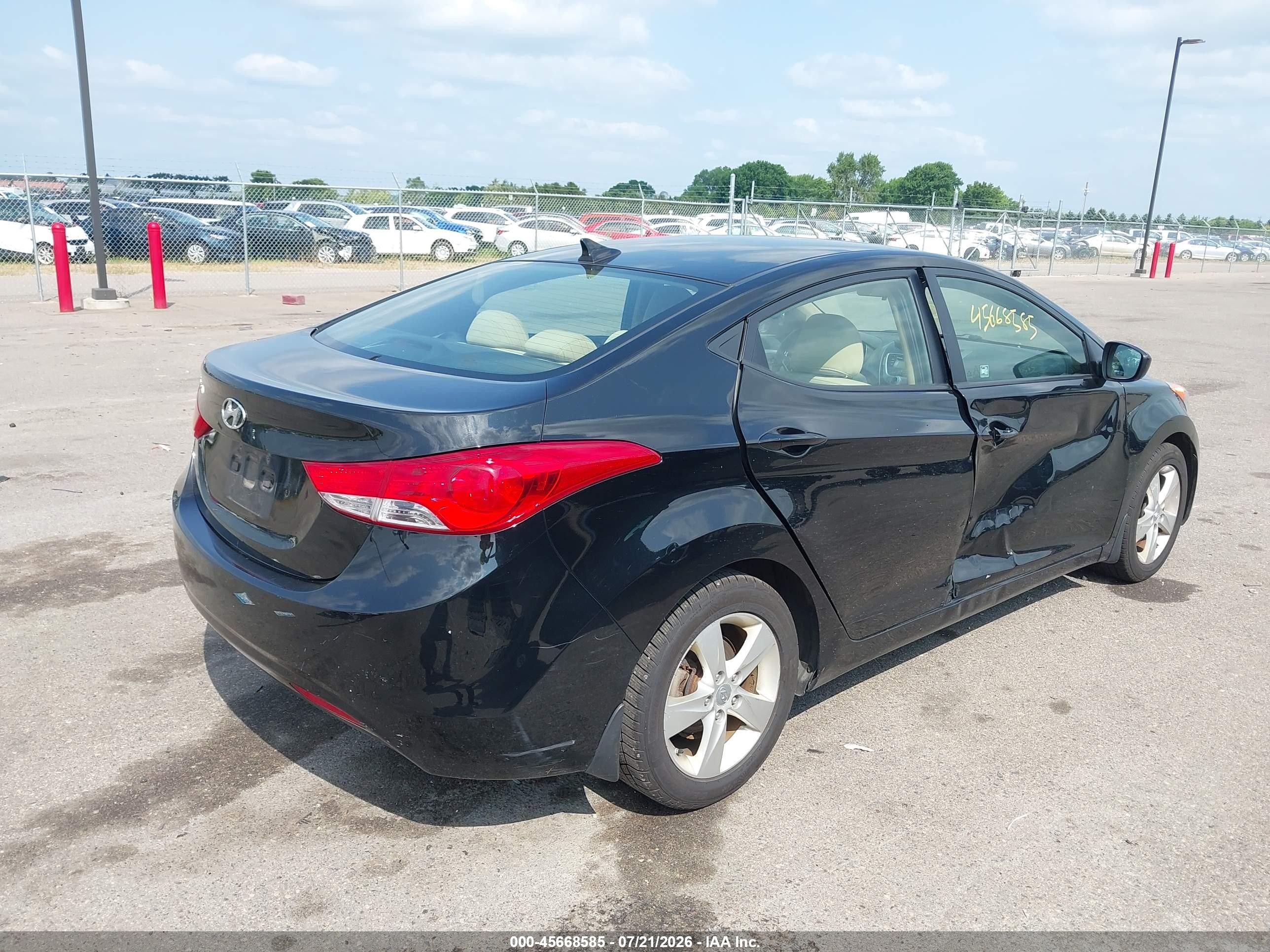 2011 Hyundai Elantra Gls Black vin: 5NPDH4AE7BH058401