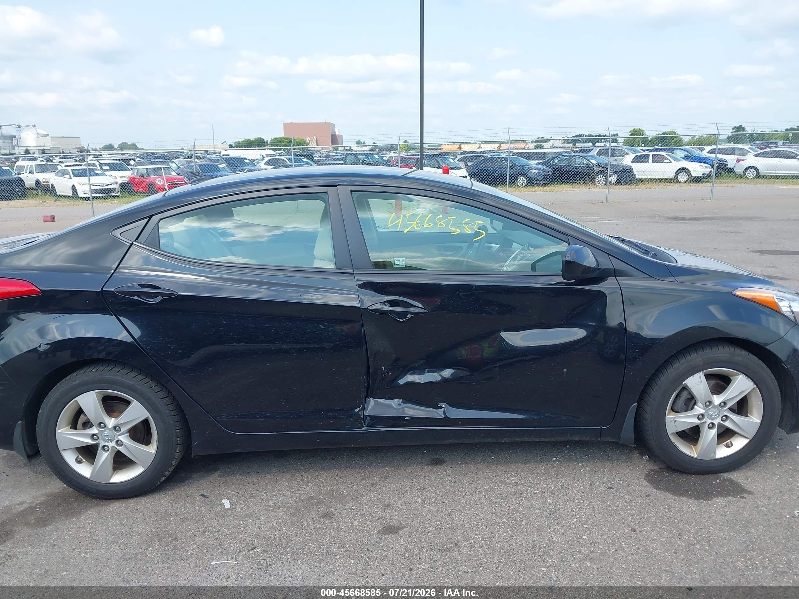 2011 Hyundai Elantra Gls Black vin: 5NPDH4AE7BH058401