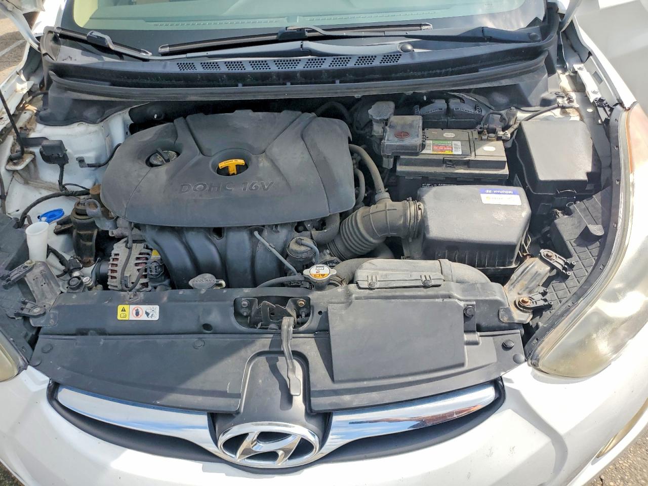 2012 Hyundai Elantra Gls White vin: 5NPDH4AE7CH065219