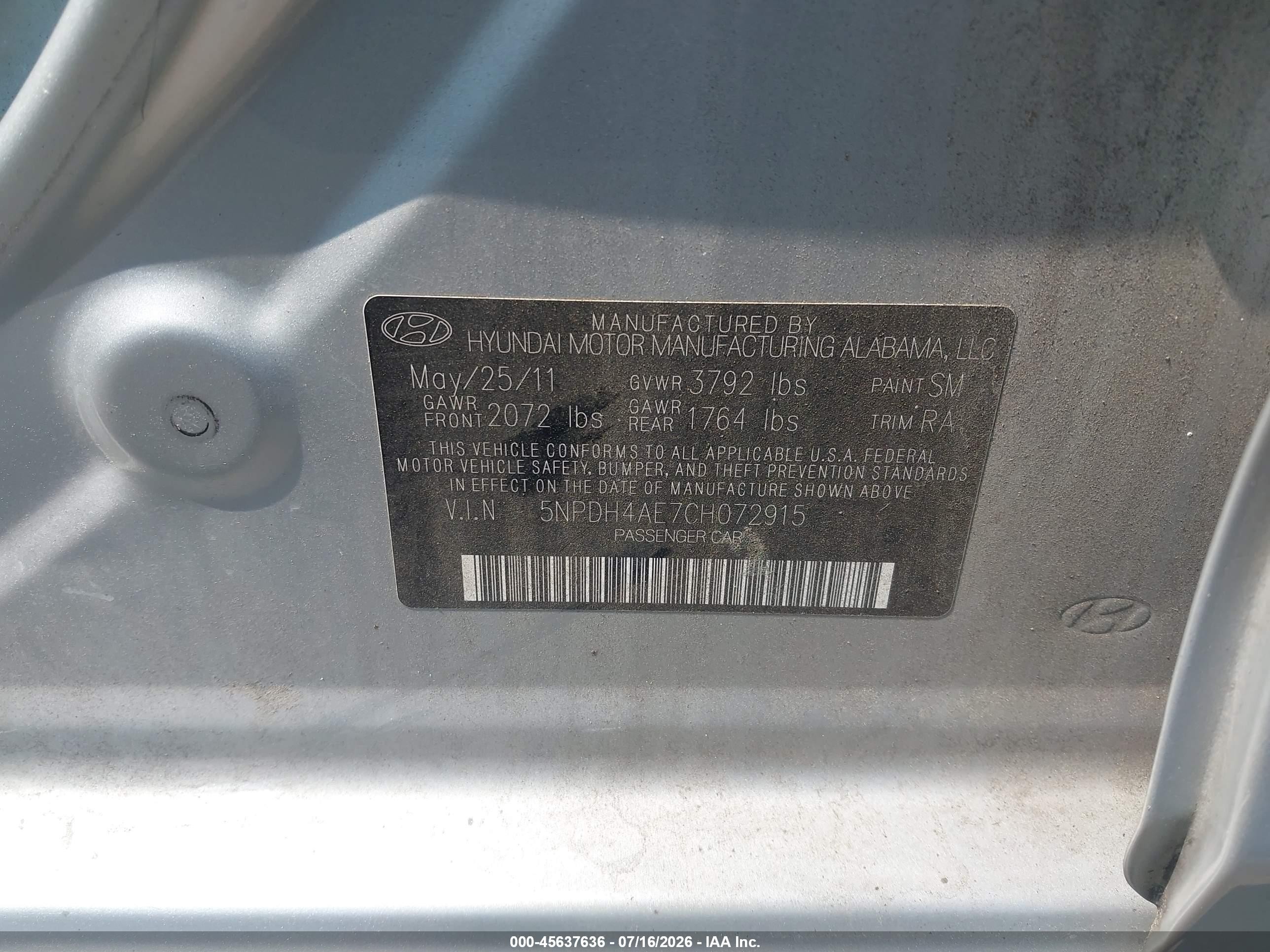 2012 Hyundai Elantra Gls Silver vin: 5NPDH4AE7CH072915