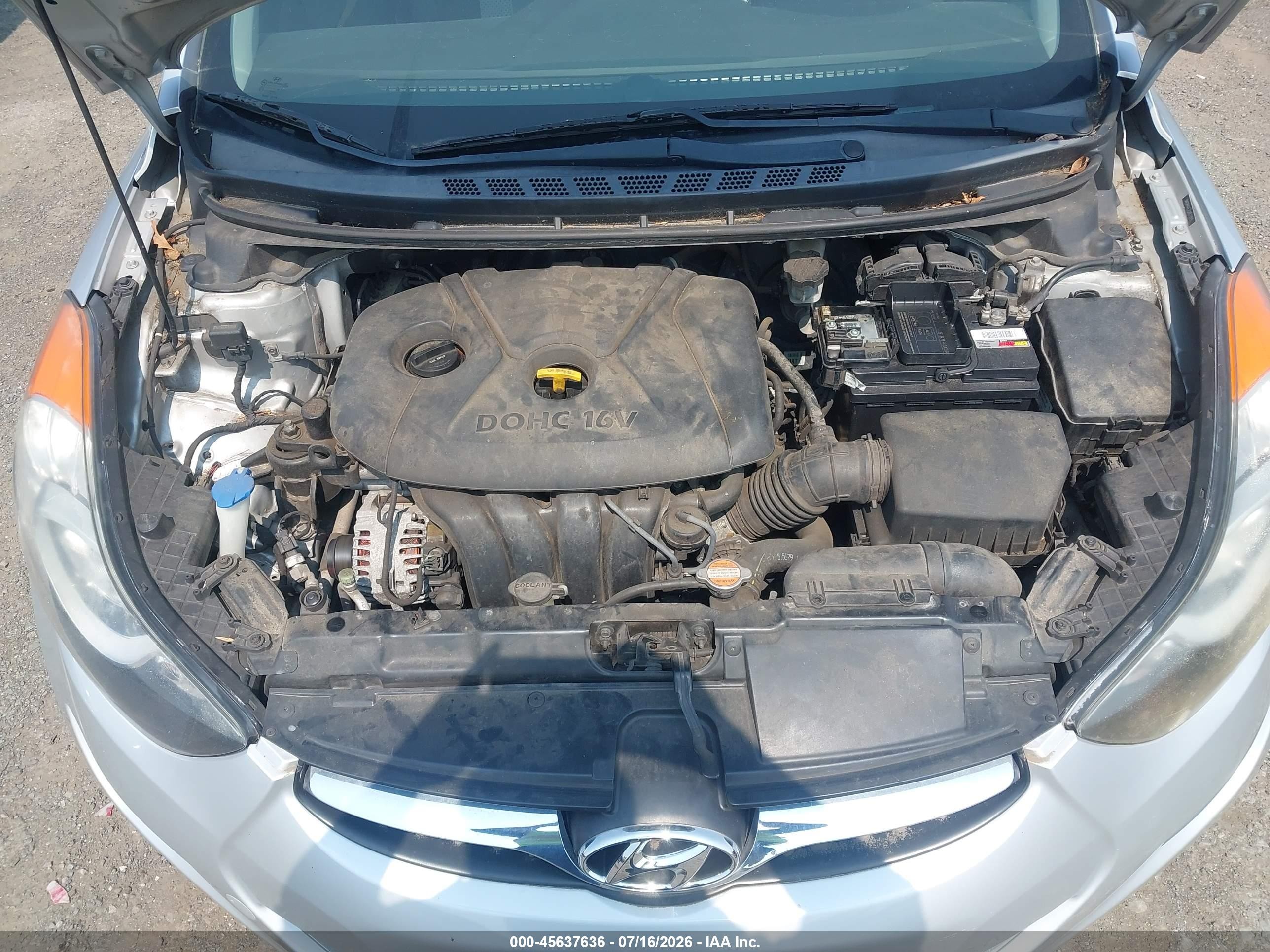 2012 Hyundai Elantra Gls Silver vin: 5NPDH4AE7CH072915