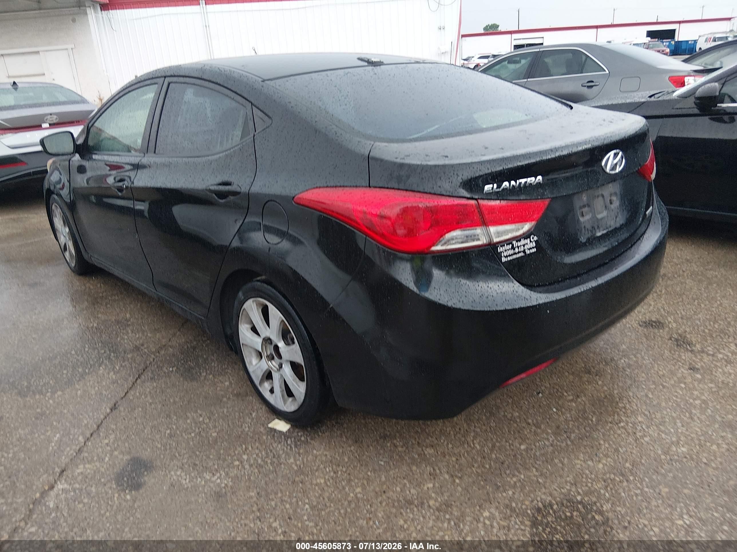 2012 Hyundai Elantra Limited Черный vin: 5NPDH4AE7CH081131