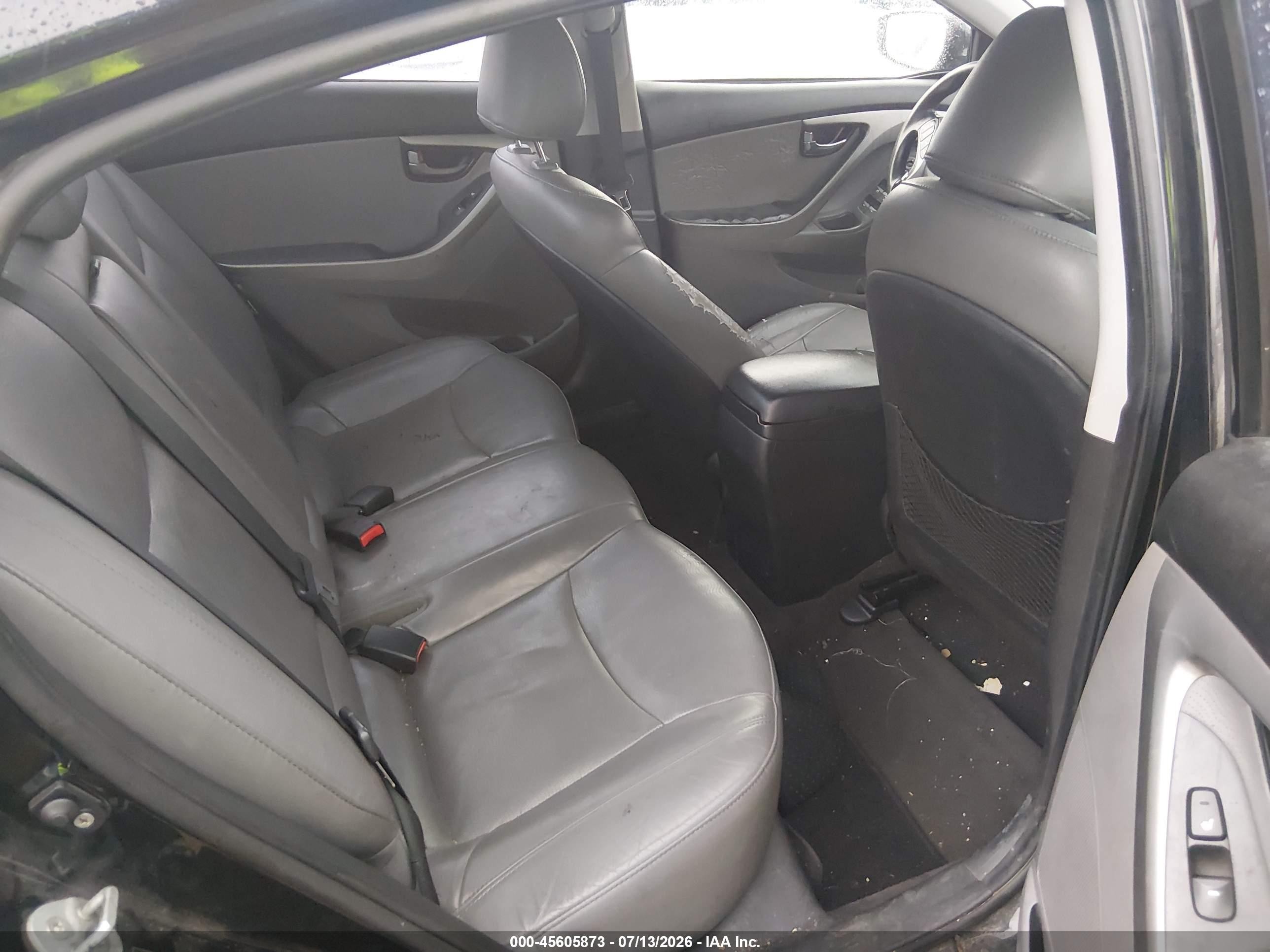 2012 Hyundai Elantra Limited Черный vin: 5NPDH4AE7CH081131
