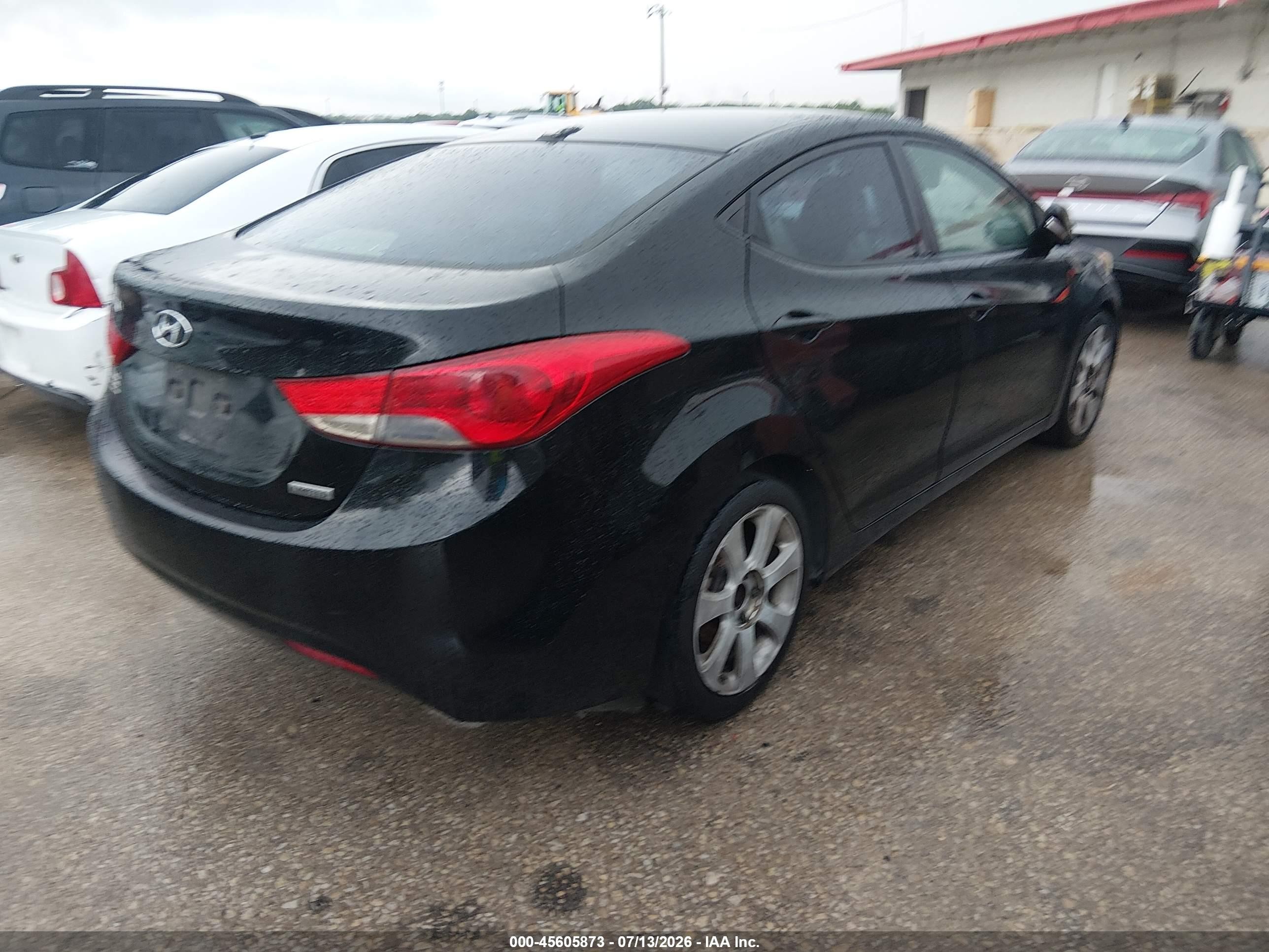 2012 Hyundai Elantra Limited Черный vin: 5NPDH4AE7CH081131
