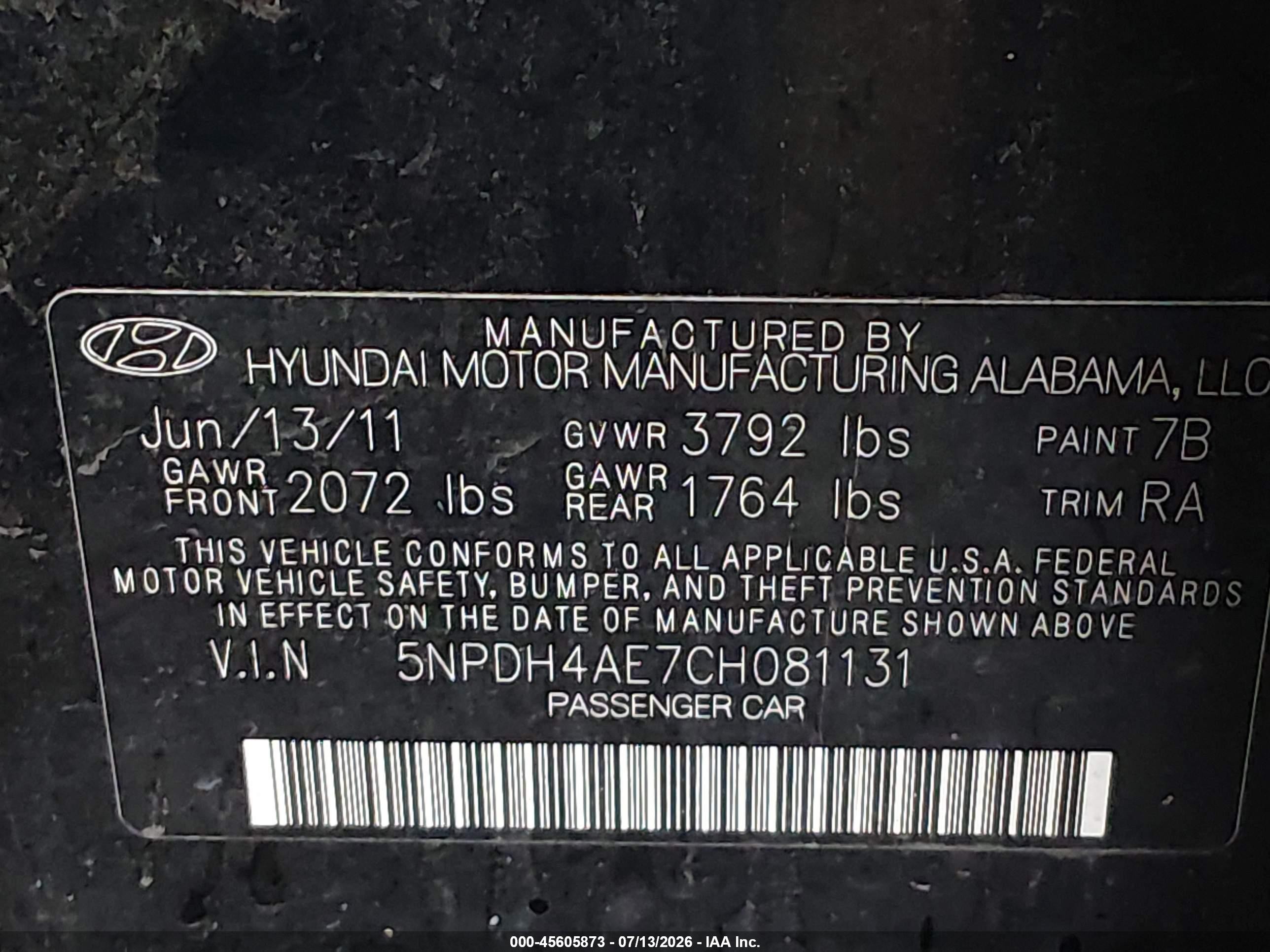 2012 Hyundai Elantra Limited Черный vin: 5NPDH4AE7CH081131