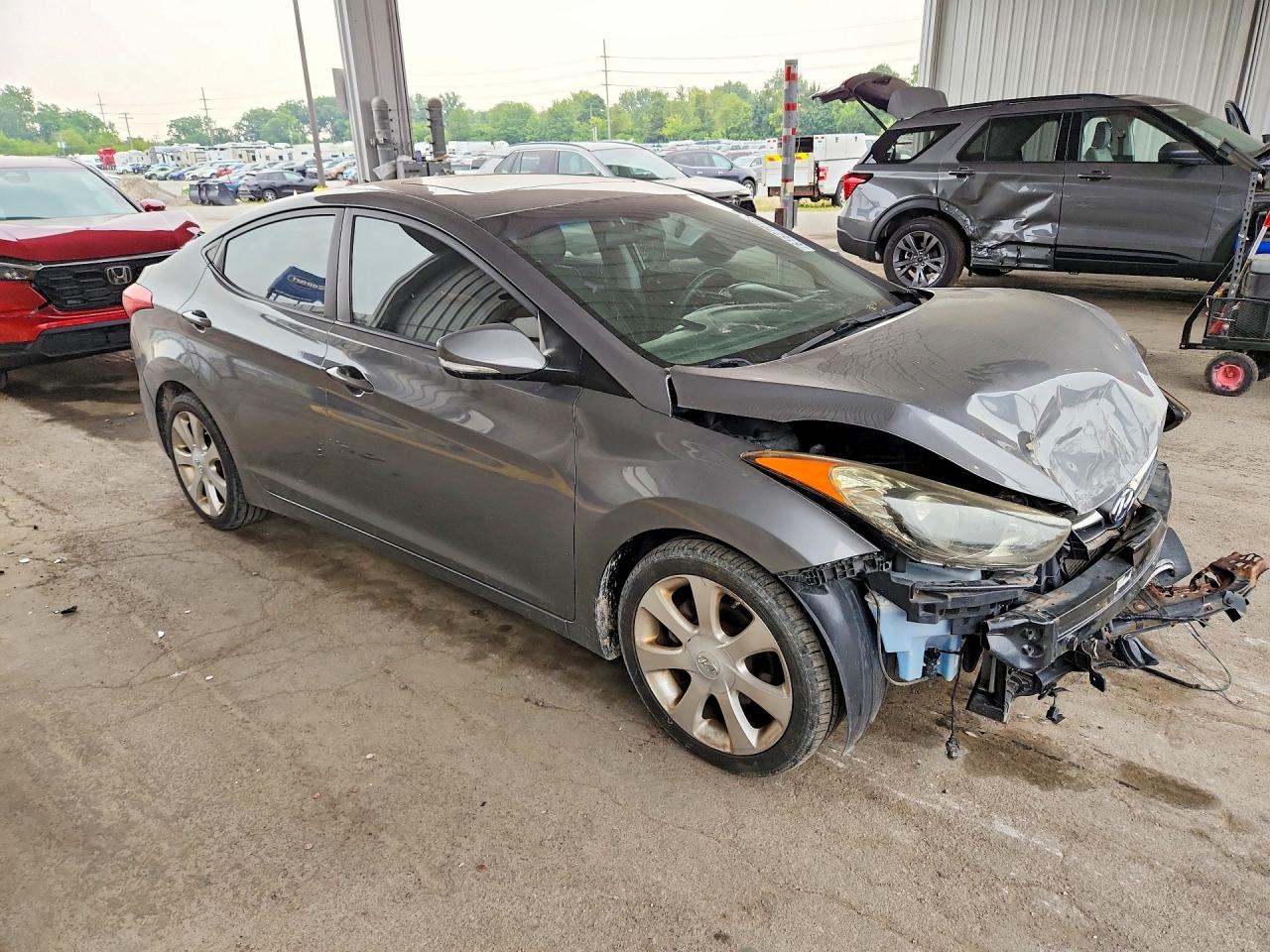 2012 Hyundai Elantra Limited Gray vin: 5NPDH4AE7CH082005