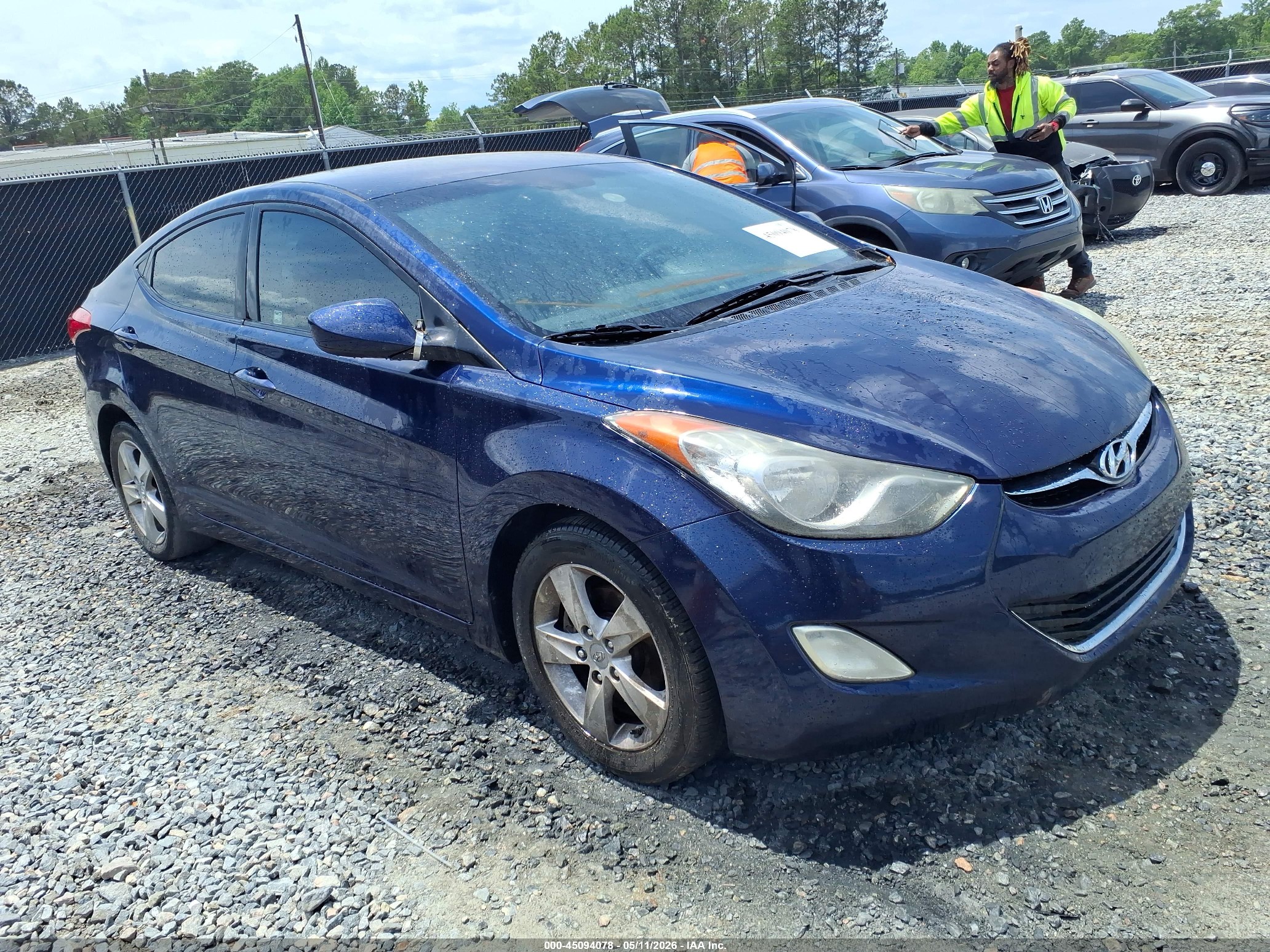 2012 Hyundai Elantra Gls Blue vin: 5NPDH4AE7CH084059