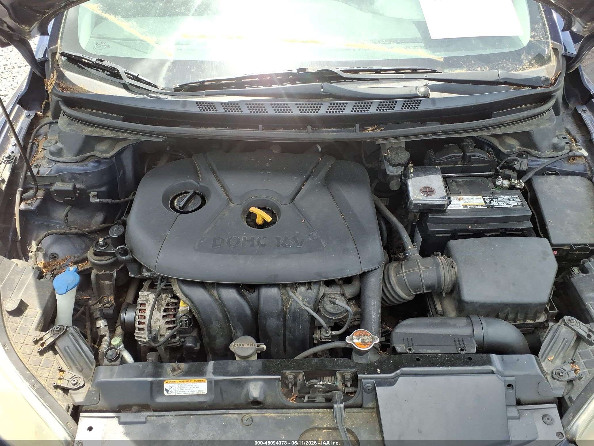 2012 Hyundai Elantra Gls Синий vin: 5NPDH4AE7CH084059