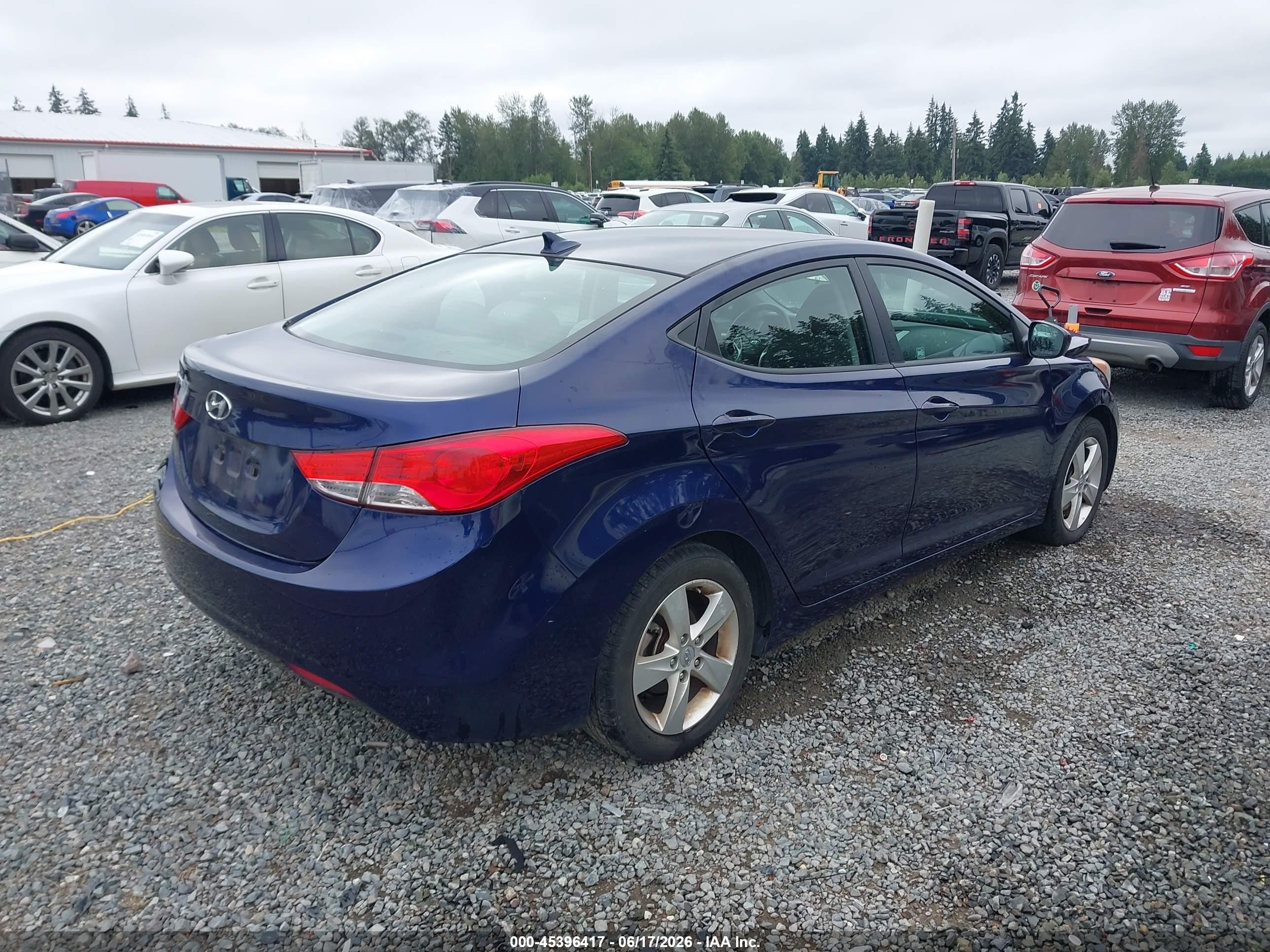 2012 Hyundai Elantra Gls Blue vin: 5NPDH4AE7CH086488