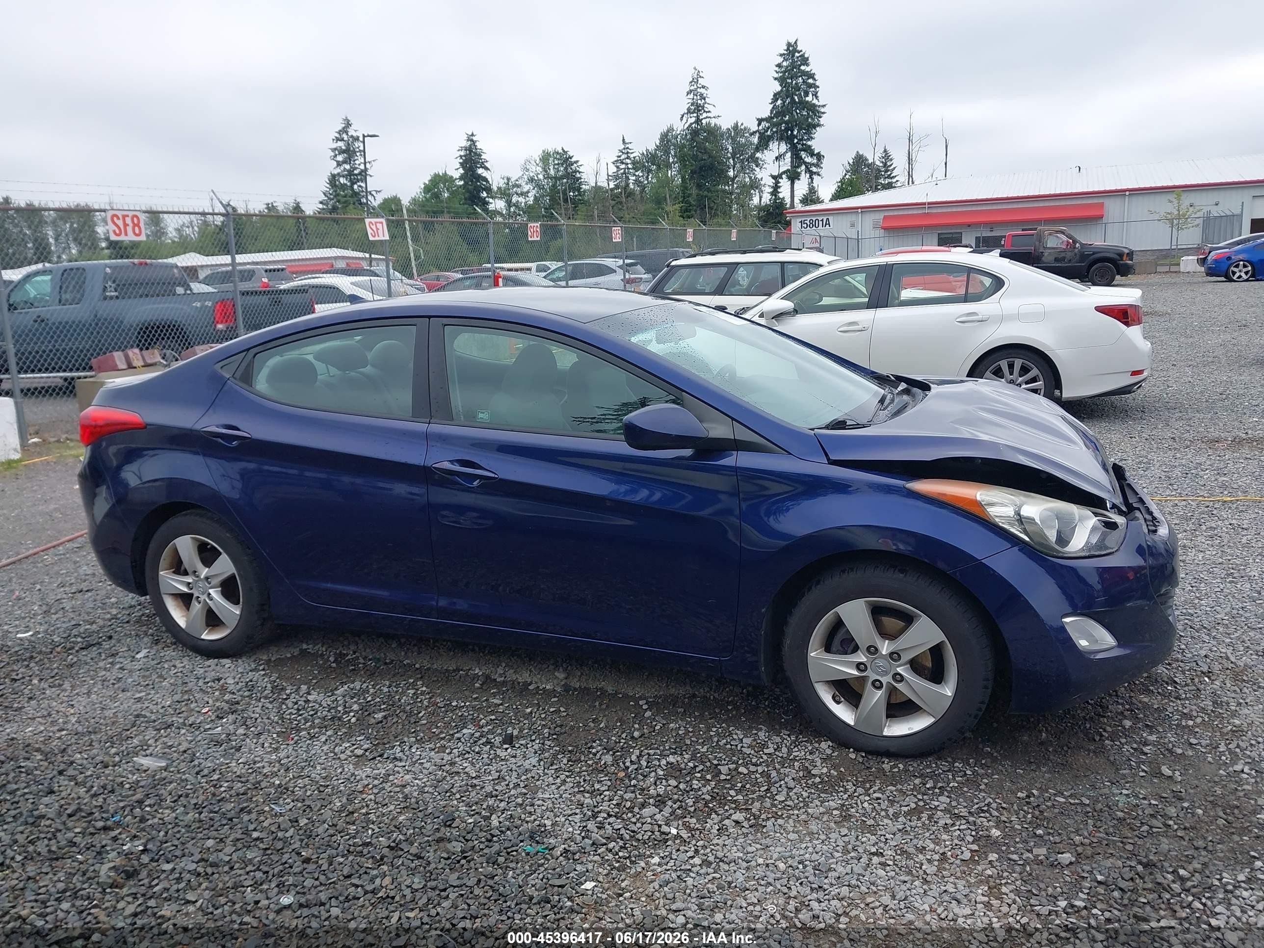 2012 Hyundai Elantra Gls Blue vin: 5NPDH4AE7CH086488
