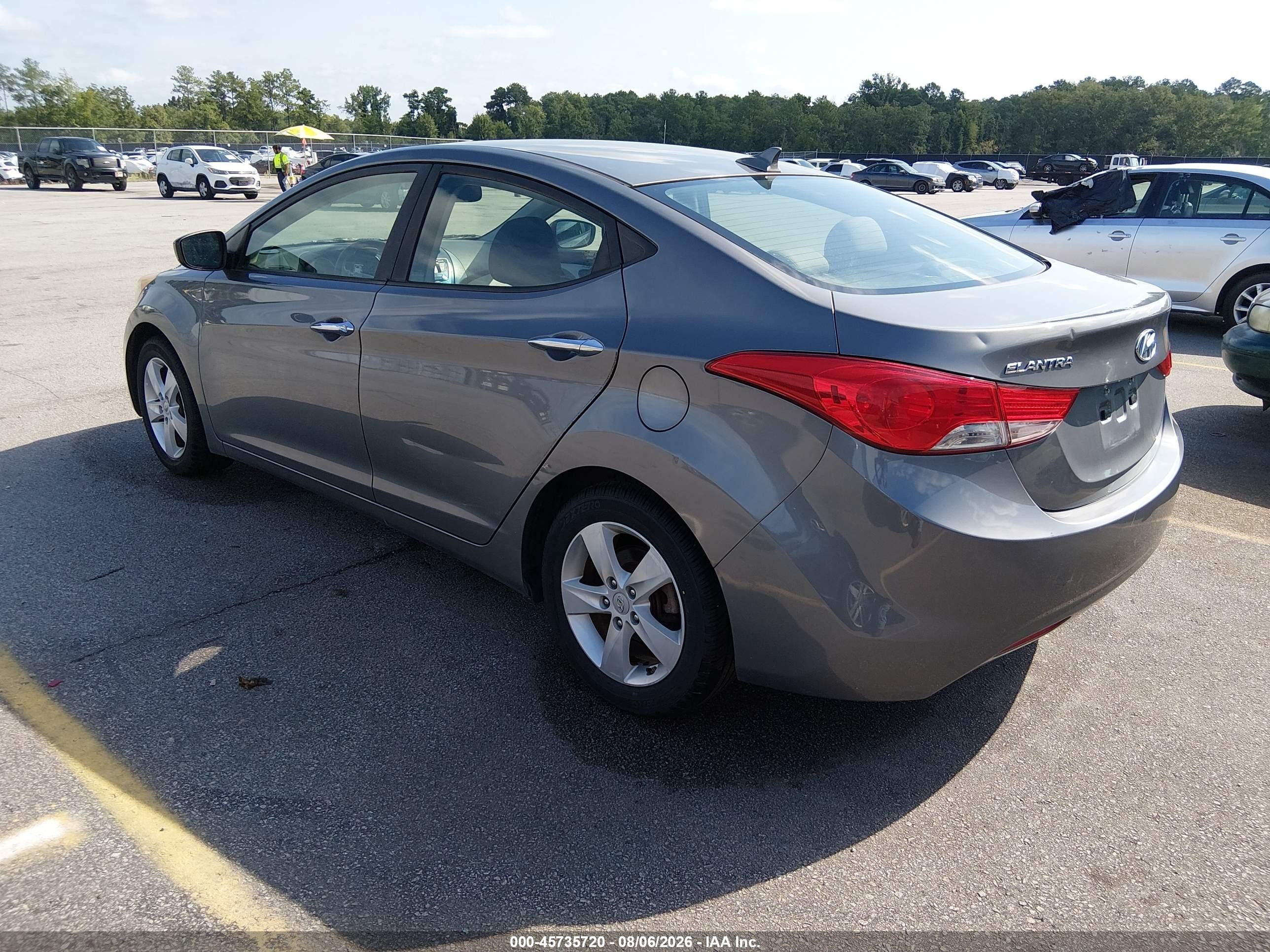 2012 Hyundai Elantra Gls Серый vin: 5NPDH4AE7CH100020