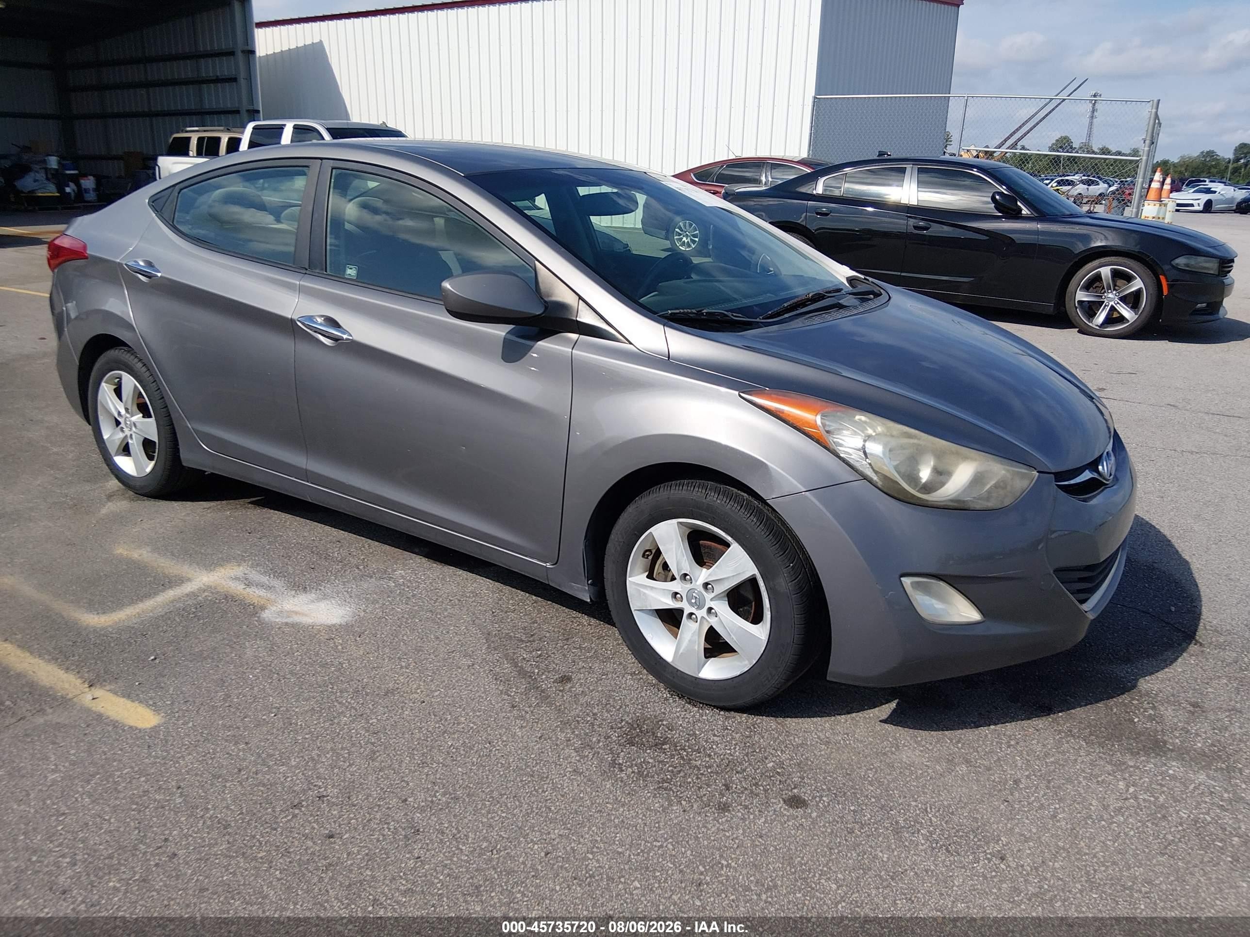 2012 Hyundai Elantra Gls Gray vin: 5NPDH4AE7CH100020