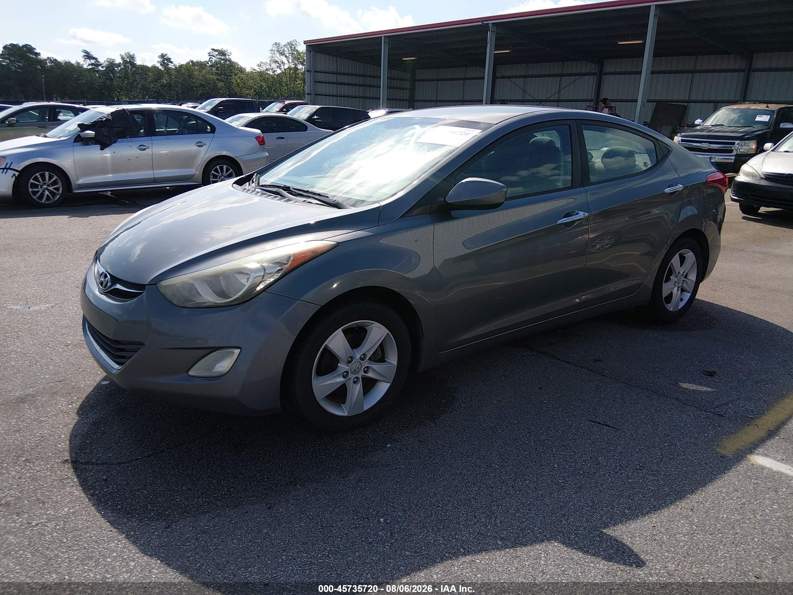 2012 Hyundai Elantra Gls Серый vin: 5NPDH4AE7CH100020