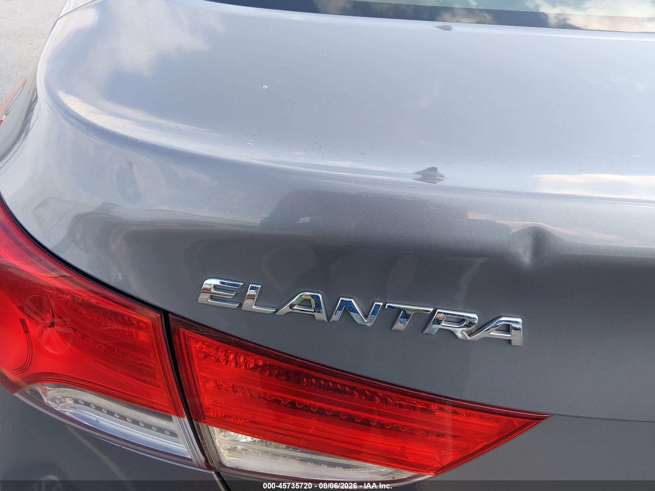 2012 Hyundai Elantra Gls Серый vin: 5NPDH4AE7CH100020