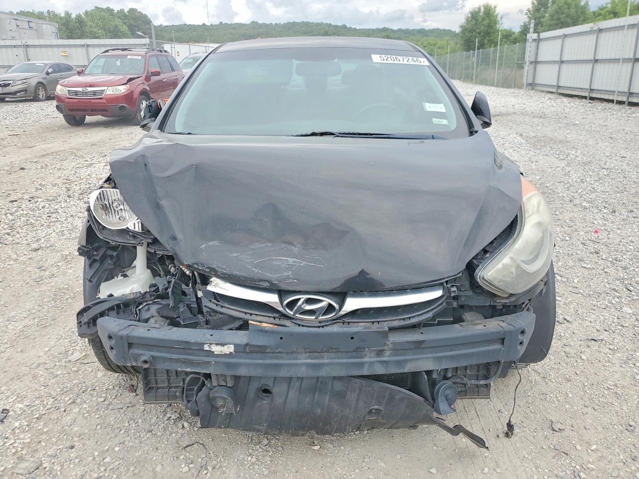 2012 Hyundai Elantra Gls Black vin: 5NPDH4AE7CH117030