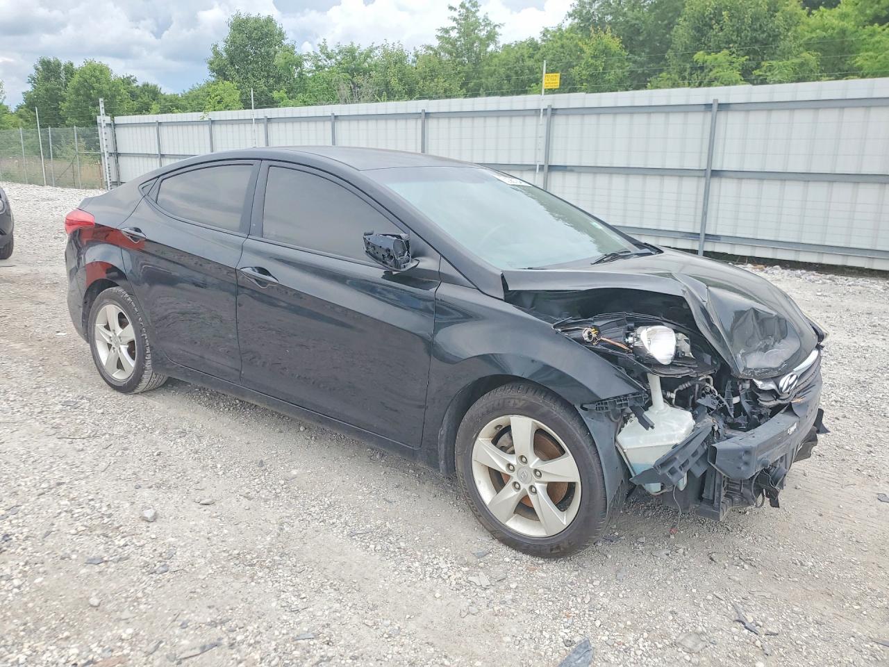 2012 Hyundai Elantra Gls Black vin: 5NPDH4AE7CH117030