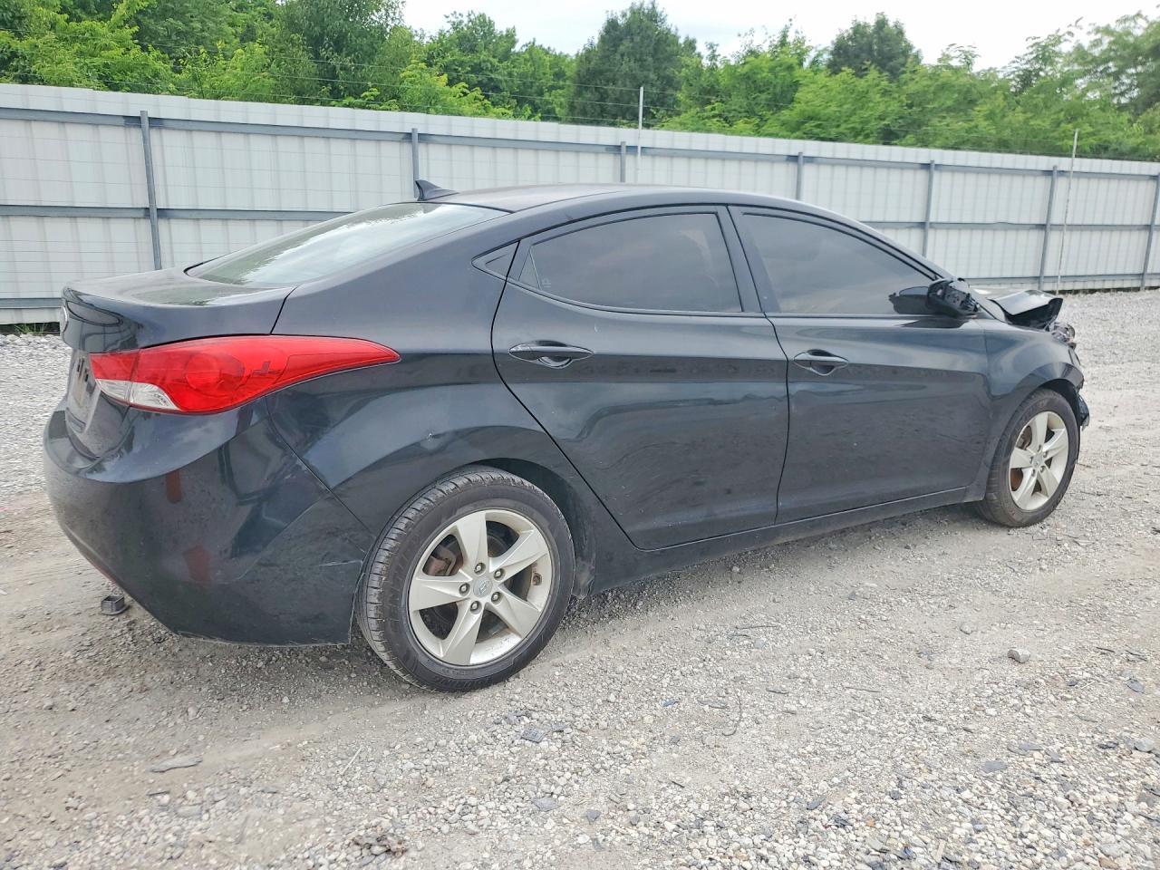 2012 Hyundai Elantra Gls Black vin: 5NPDH4AE7CH117030