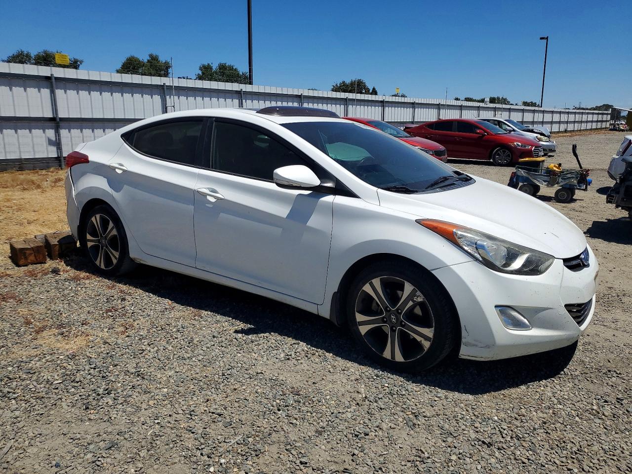 2012 Hyundai Elantra Limited White vin: 5NPDH4AE7CH131980