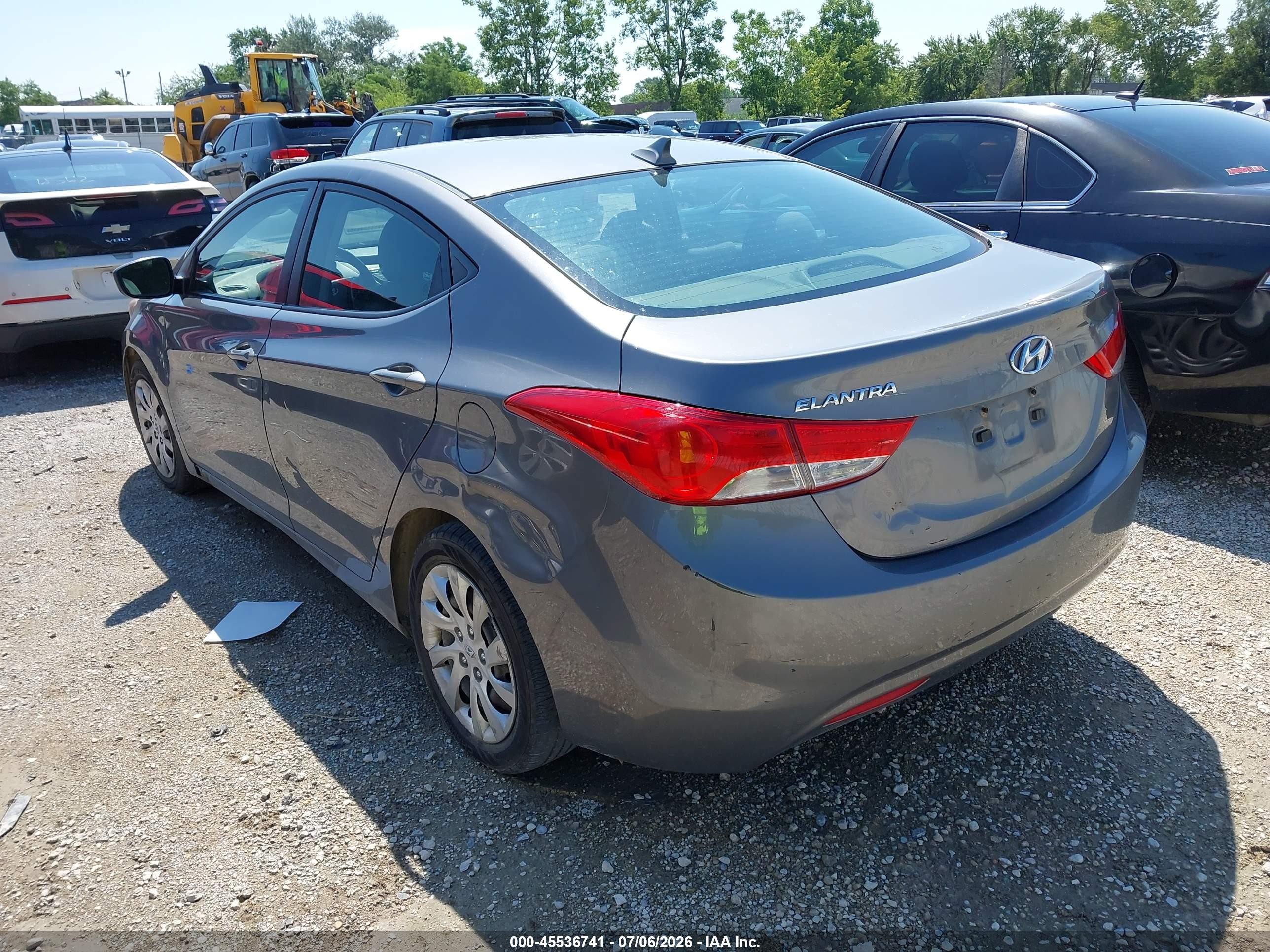 2012 Hyundai Elantra Gls Gray vin: 5NPDH4AE7CH136516