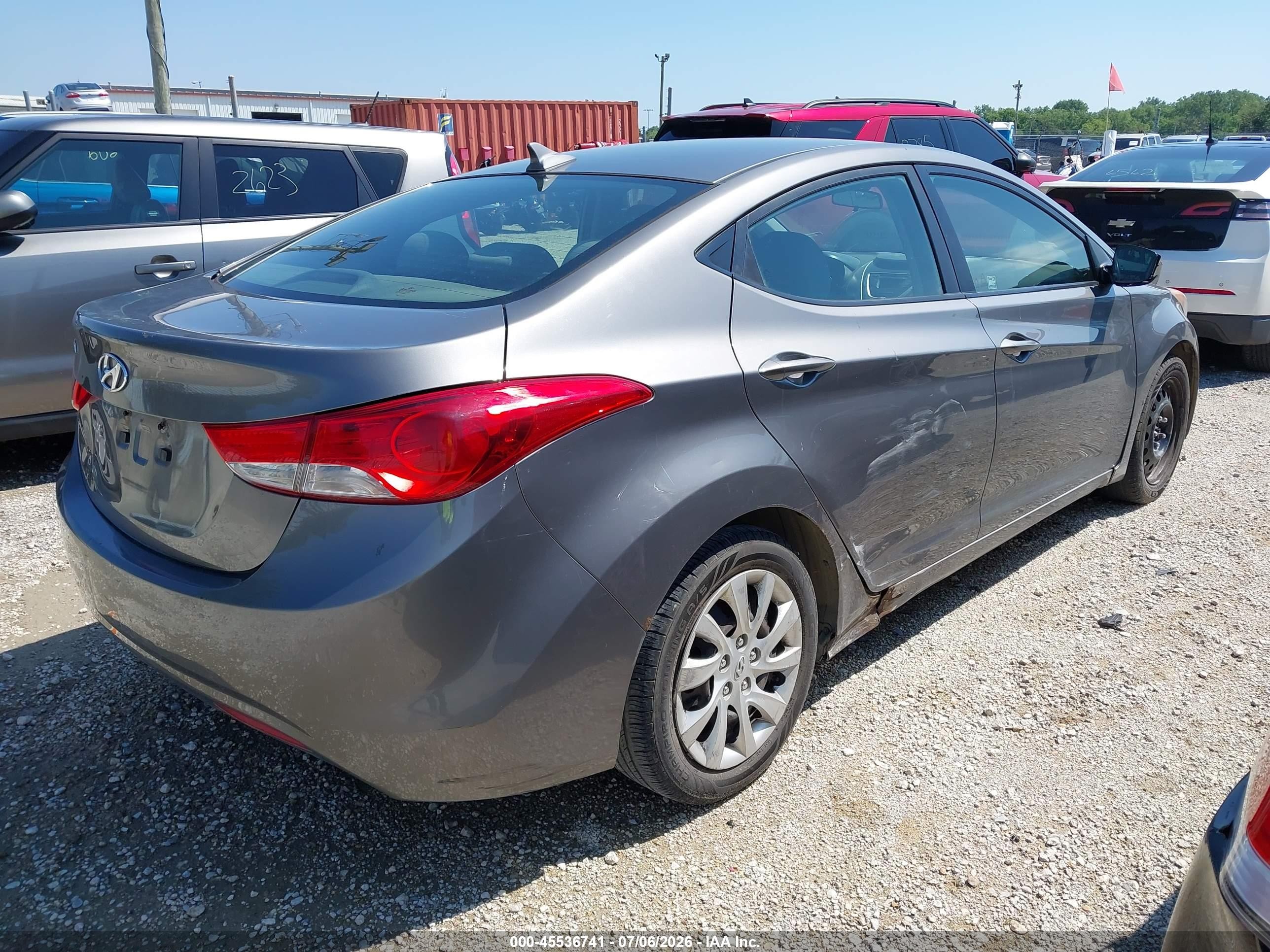 2012 Hyundai Elantra Gls Gray vin: 5NPDH4AE7CH136516