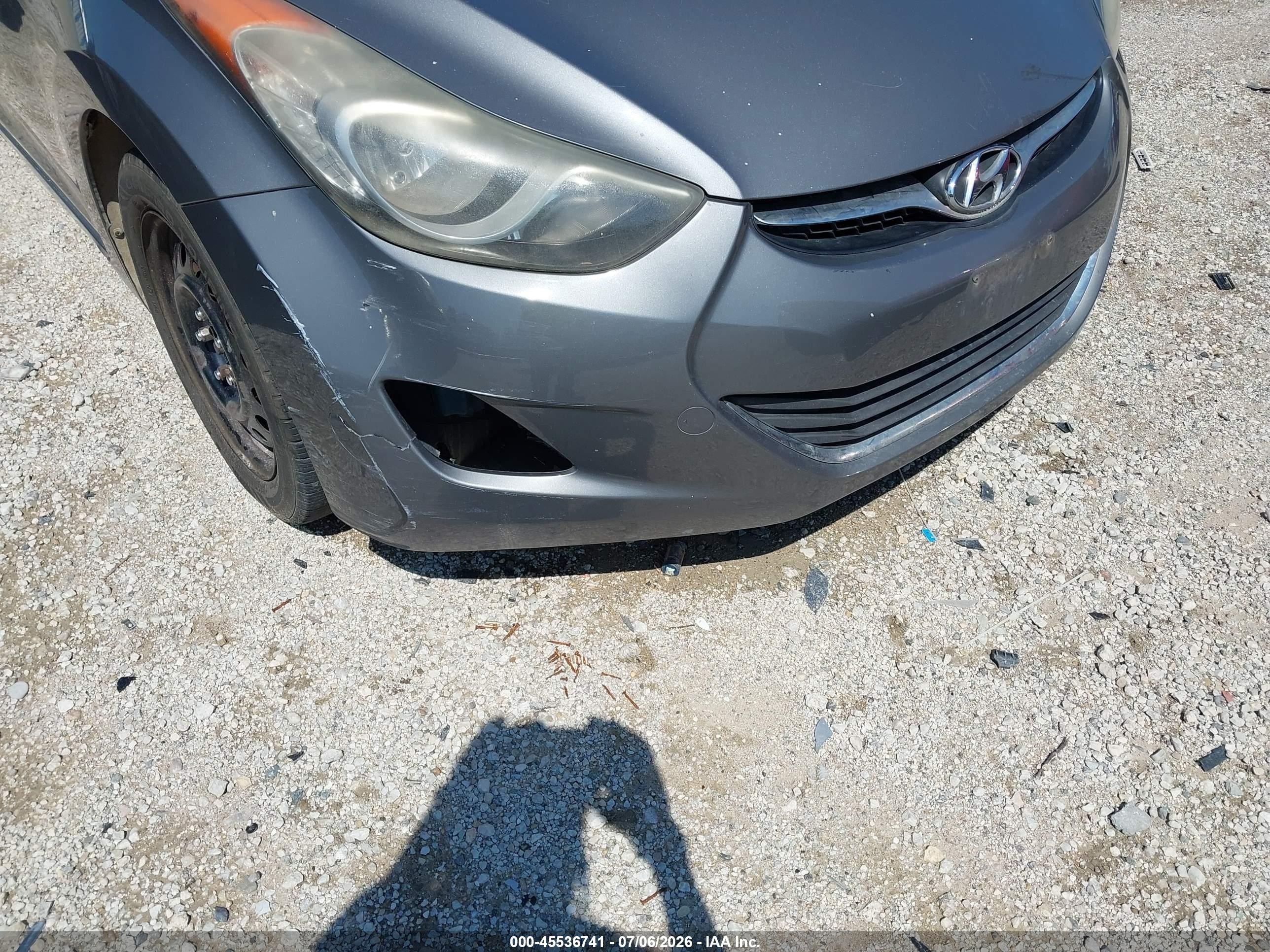 2012 Hyundai Elantra Gls Gray vin: 5NPDH4AE7CH136516