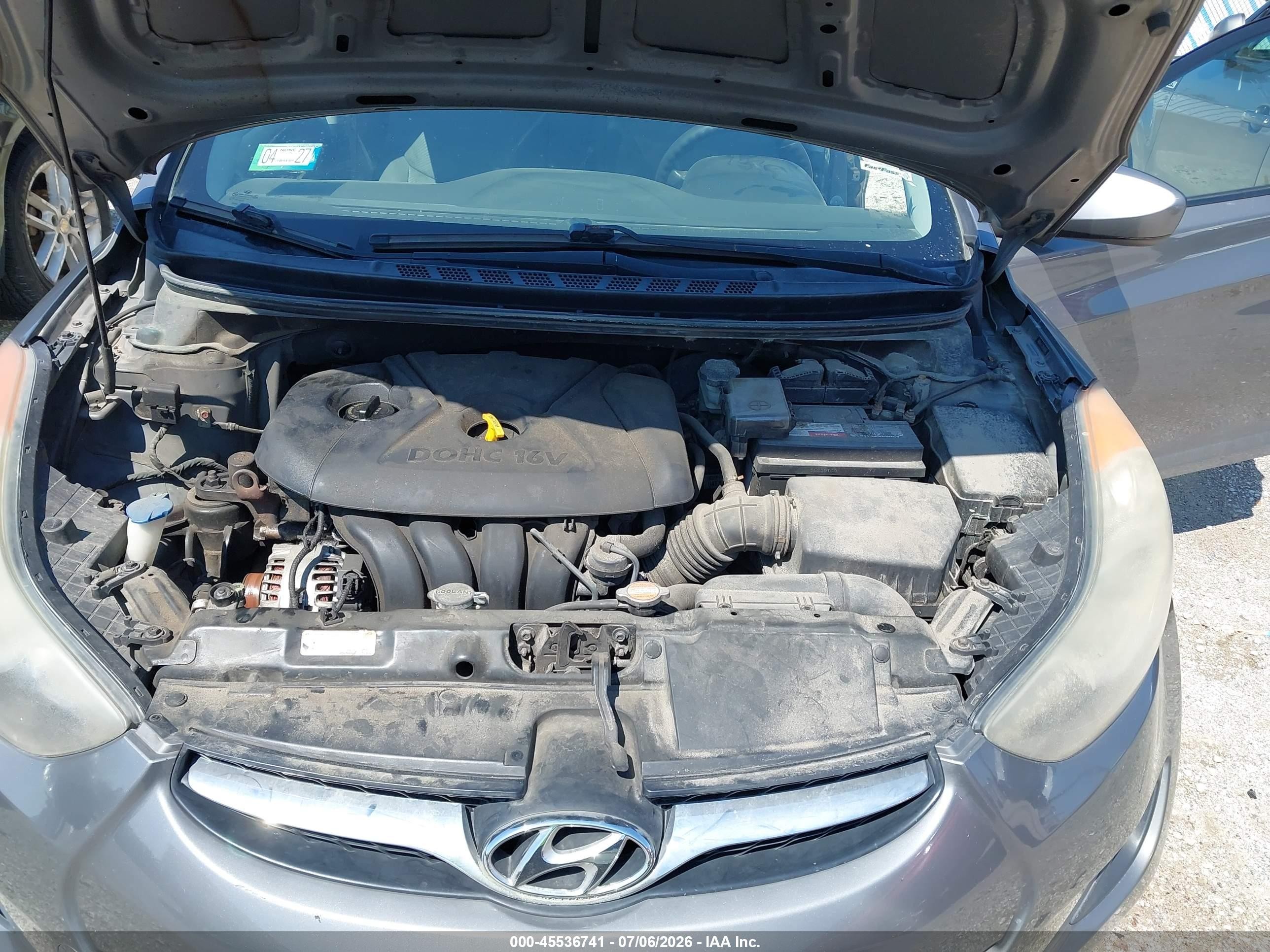2012 Hyundai Elantra Gls Gray vin: 5NPDH4AE7CH136516