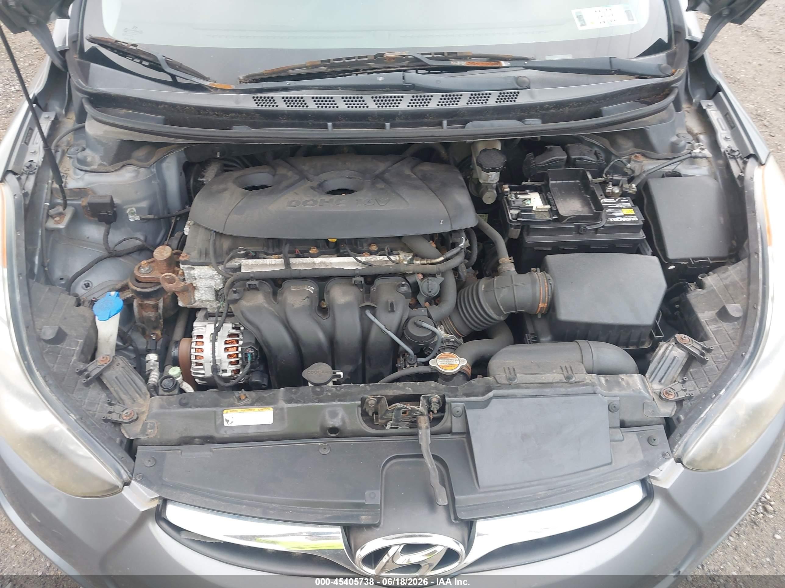 2012 Hyundai Elantra Gls Gray vin: 5NPDH4AE7CH137875
