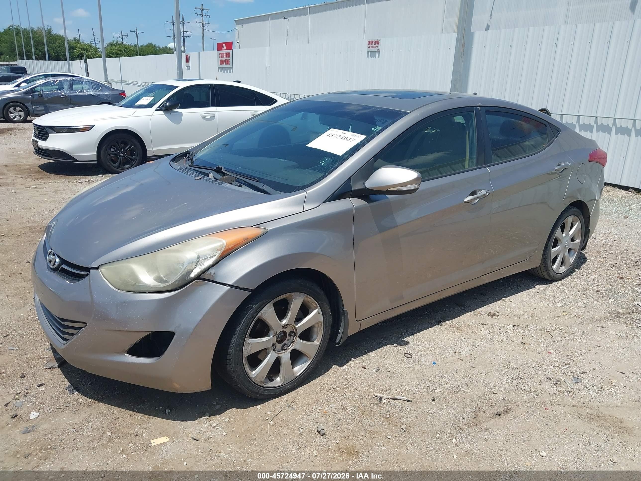 2012 Hyundai Elantra Limited Champagne vin: 5NPDH4AE7CH146396
