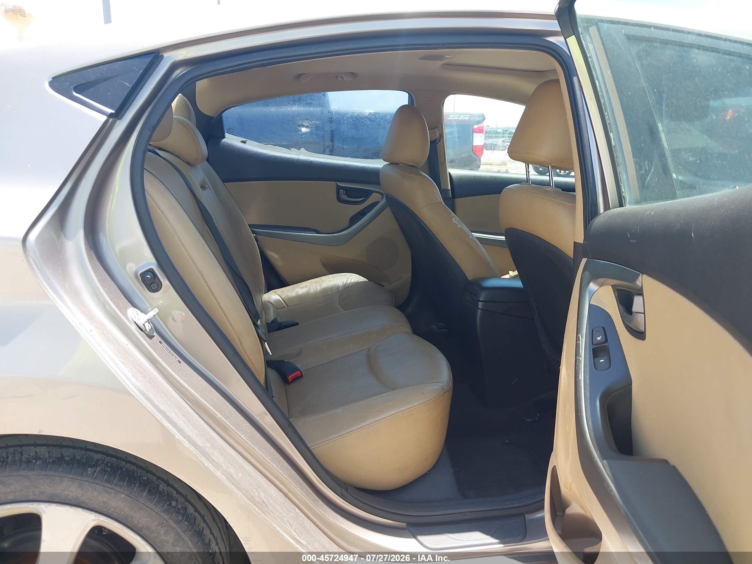 2012 Hyundai Elantra Limited Champagne vin: 5NPDH4AE7CH146396
