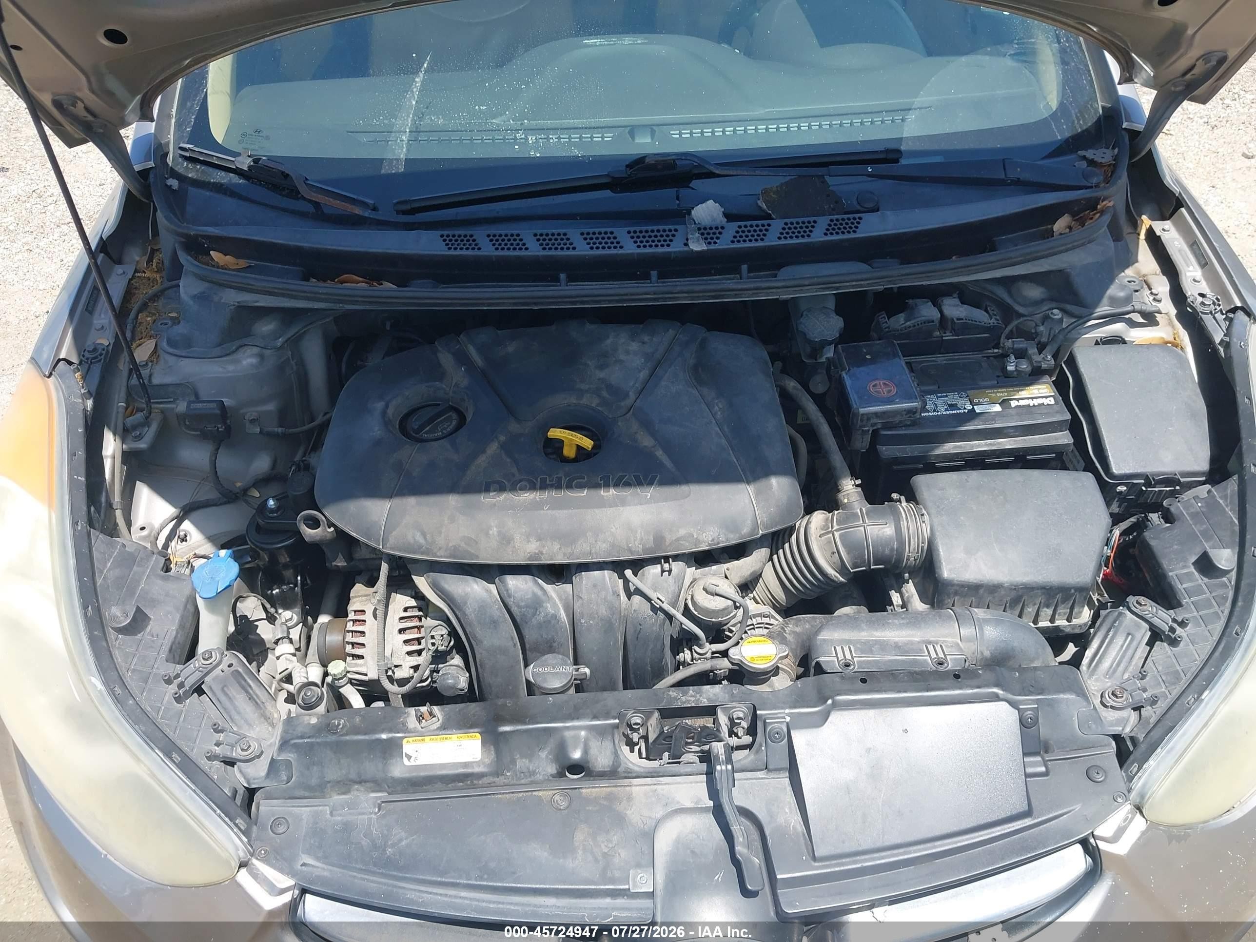 2012 Hyundai Elantra Limited Champagne vin: 5NPDH4AE7CH146396