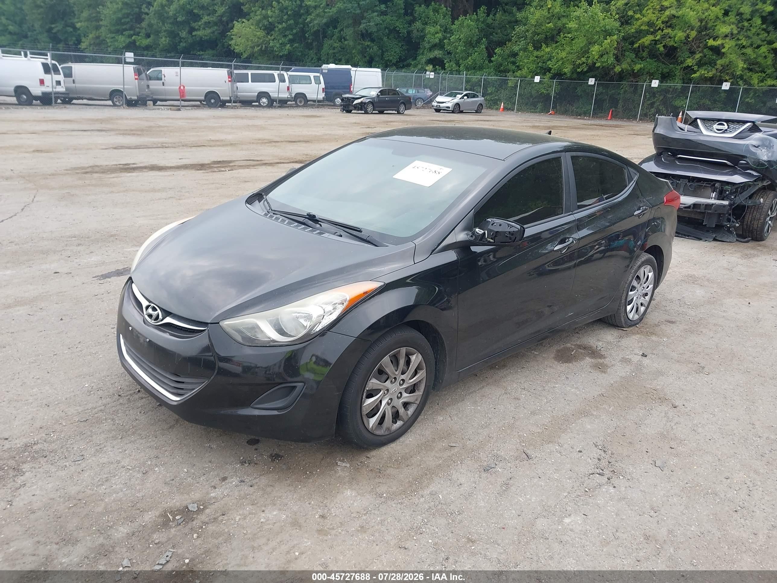 2012 Hyundai Elantra Gls Black vin: 5NPDH4AE7CH148049