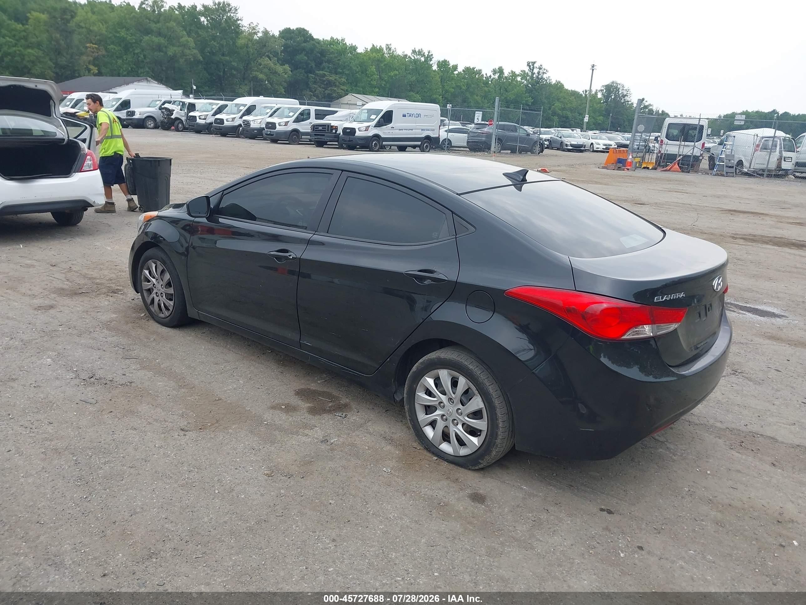 2012 Hyundai Elantra Gls Black vin: 5NPDH4AE7CH148049