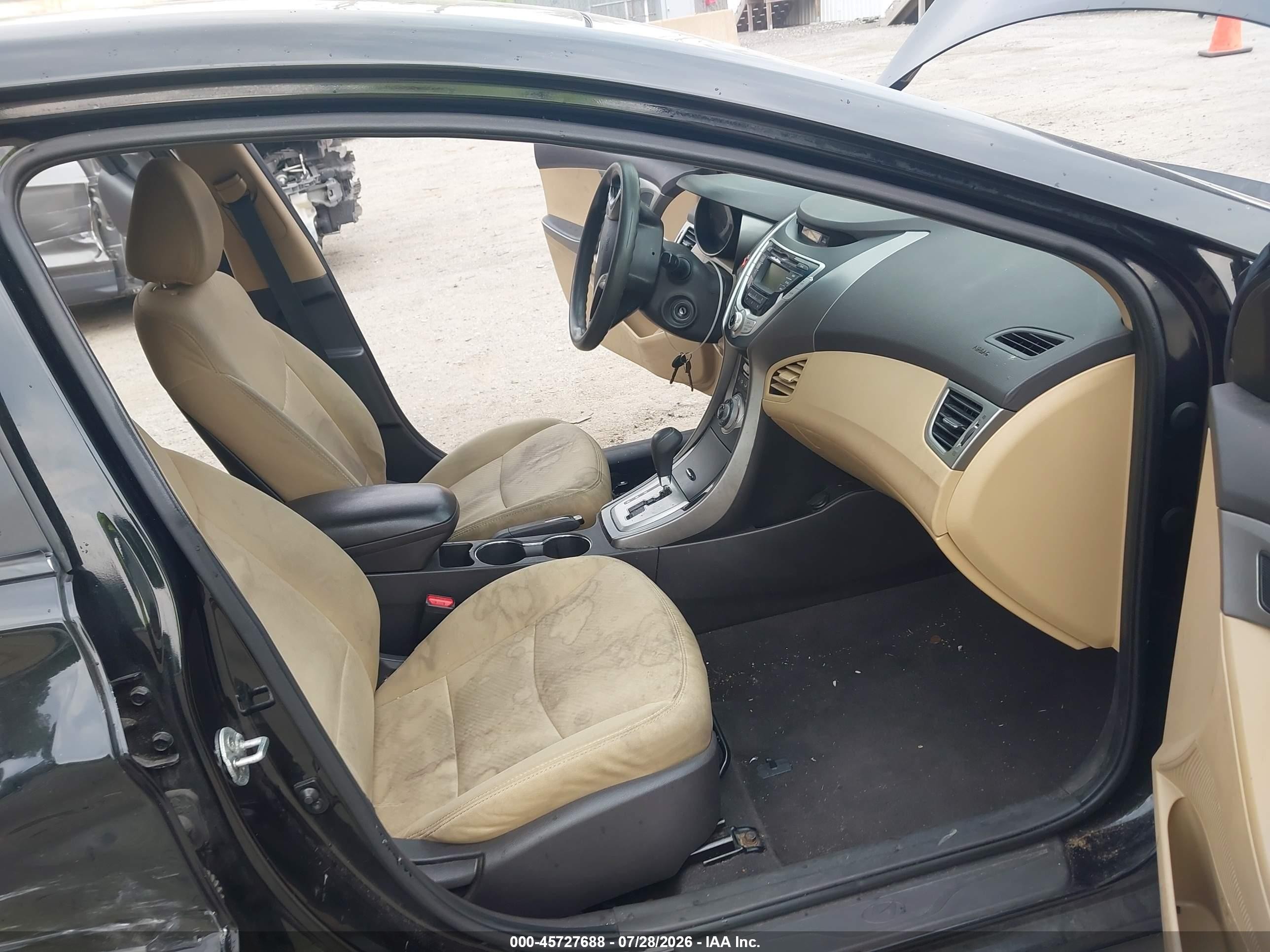 2012 Hyundai Elantra Gls Black vin: 5NPDH4AE7CH148049
