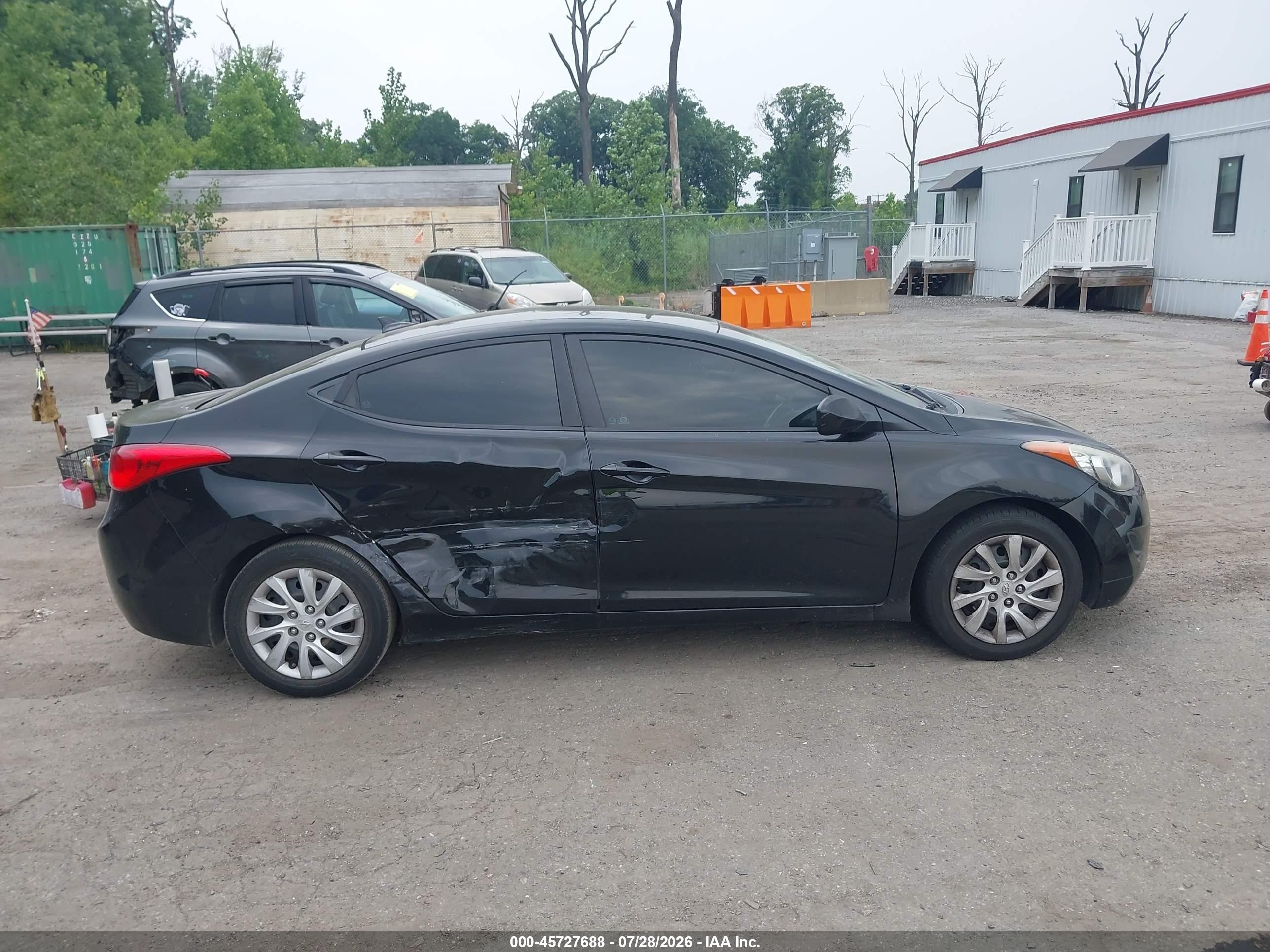 2012 Hyundai Elantra Gls Black vin: 5NPDH4AE7CH148049