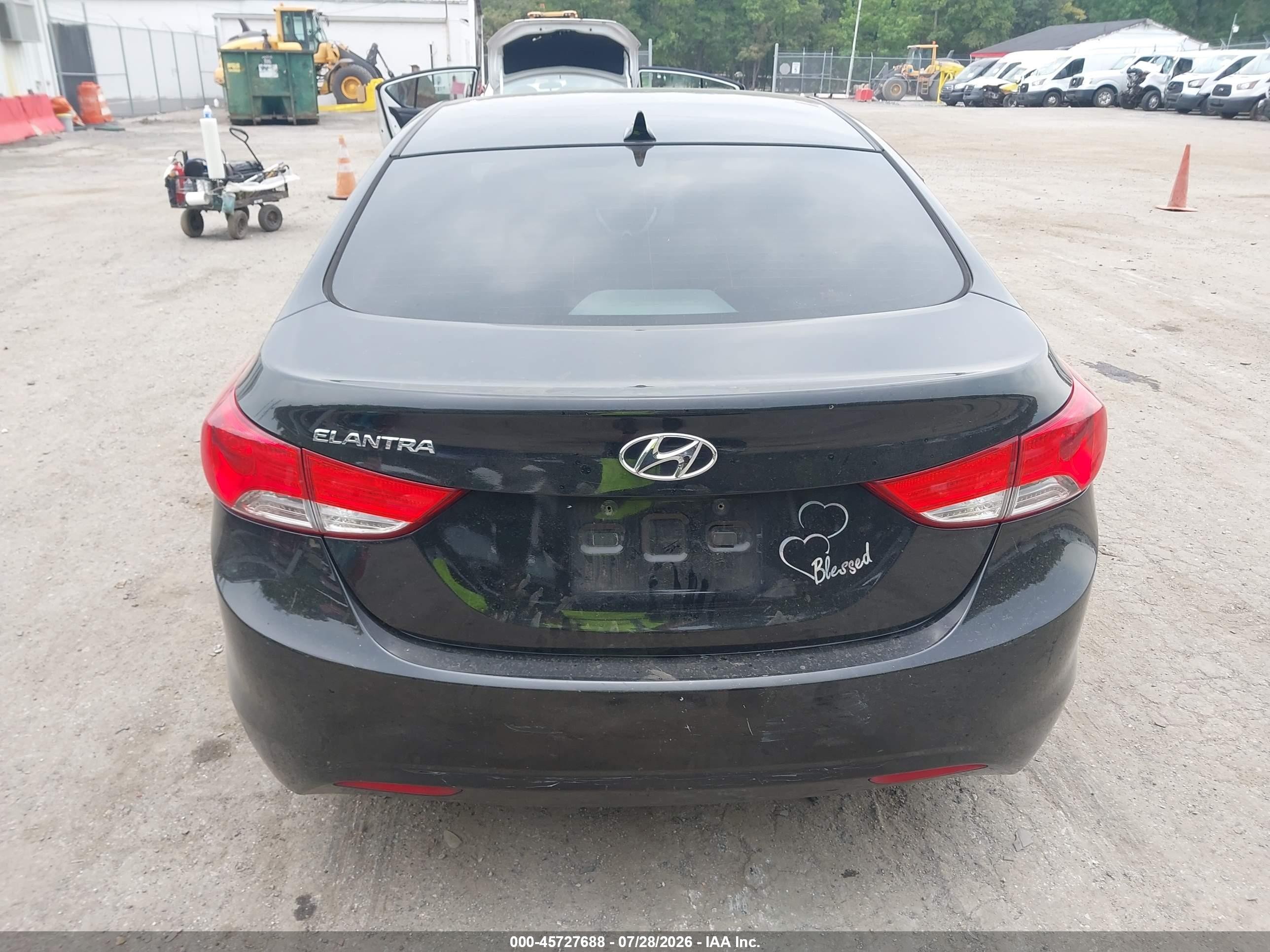 2012 Hyundai Elantra Gls Black vin: 5NPDH4AE7CH148049