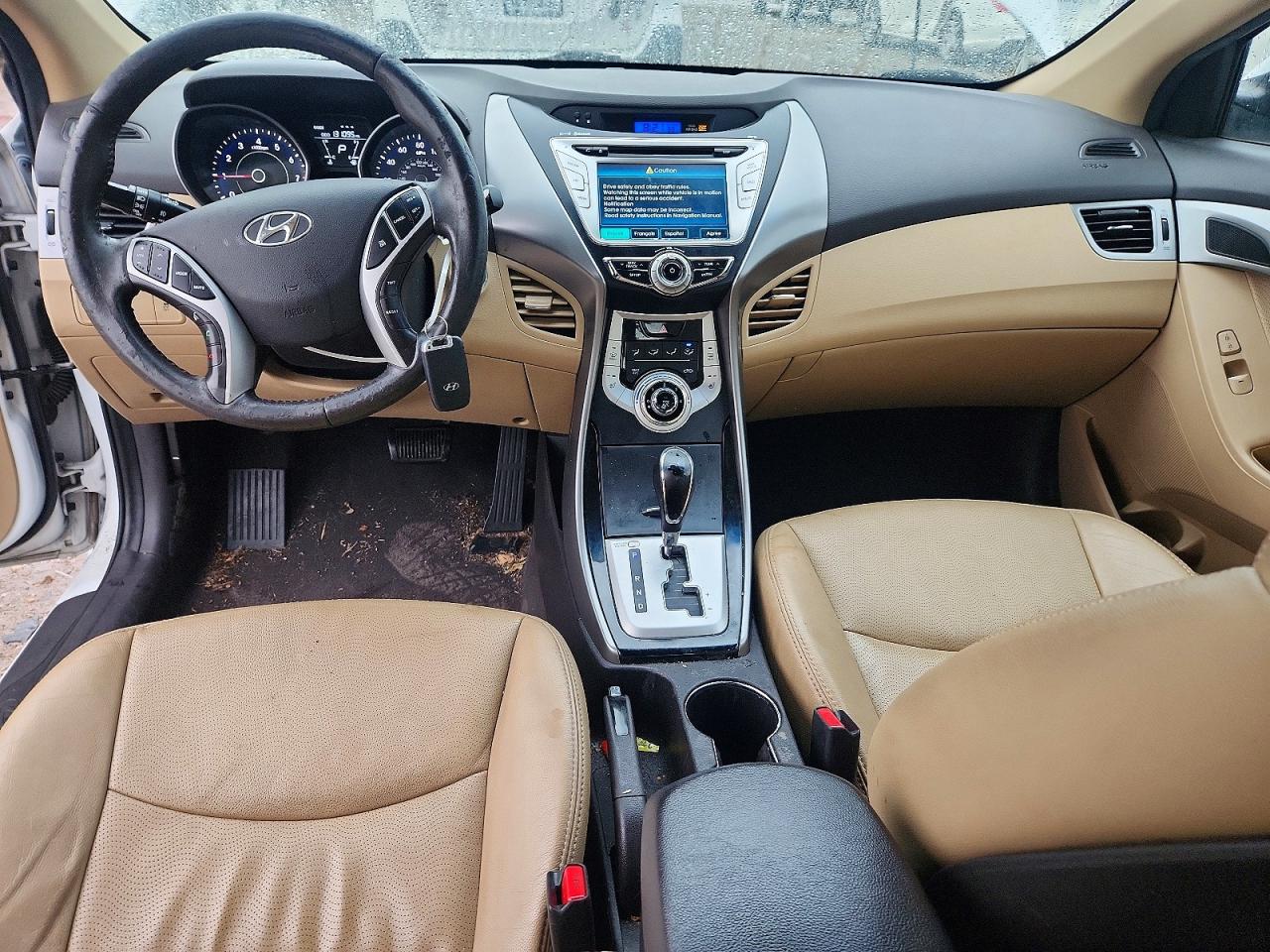 2012 Hyundai Elantra Limited White vin: 5NPDH4AE7CH149606