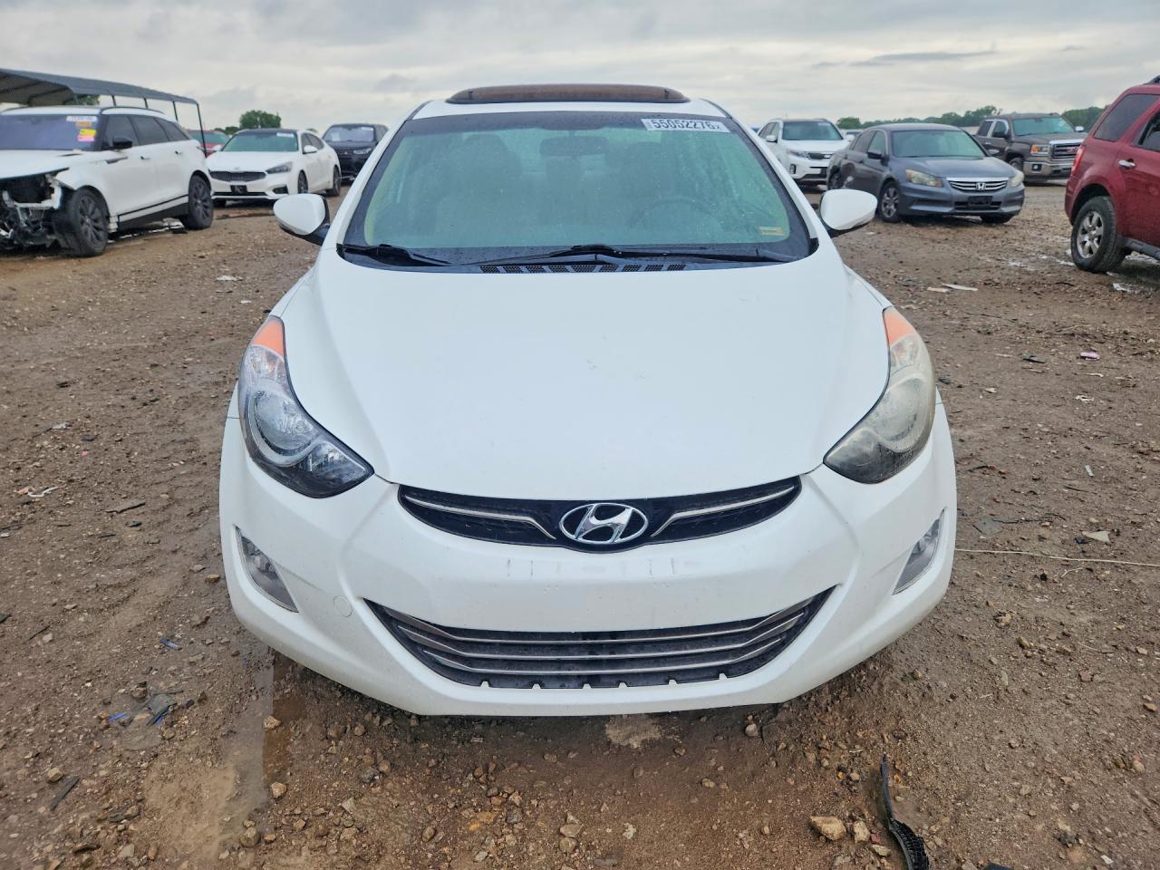 2012 Hyundai Elantra Limited White vin: 5NPDH4AE7CH149606
