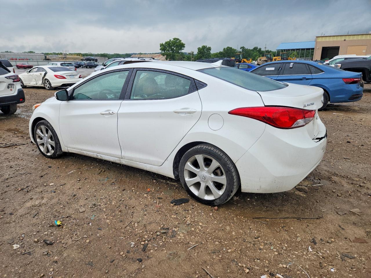 2012 Hyundai Elantra Limited White vin: 5NPDH4AE7CH149606