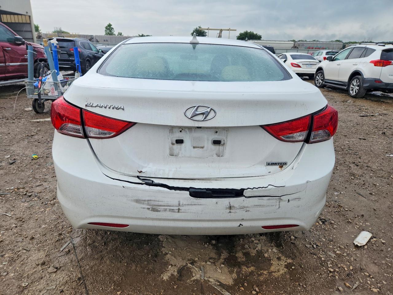 2012 Hyundai Elantra Limited White vin: 5NPDH4AE7CH149606