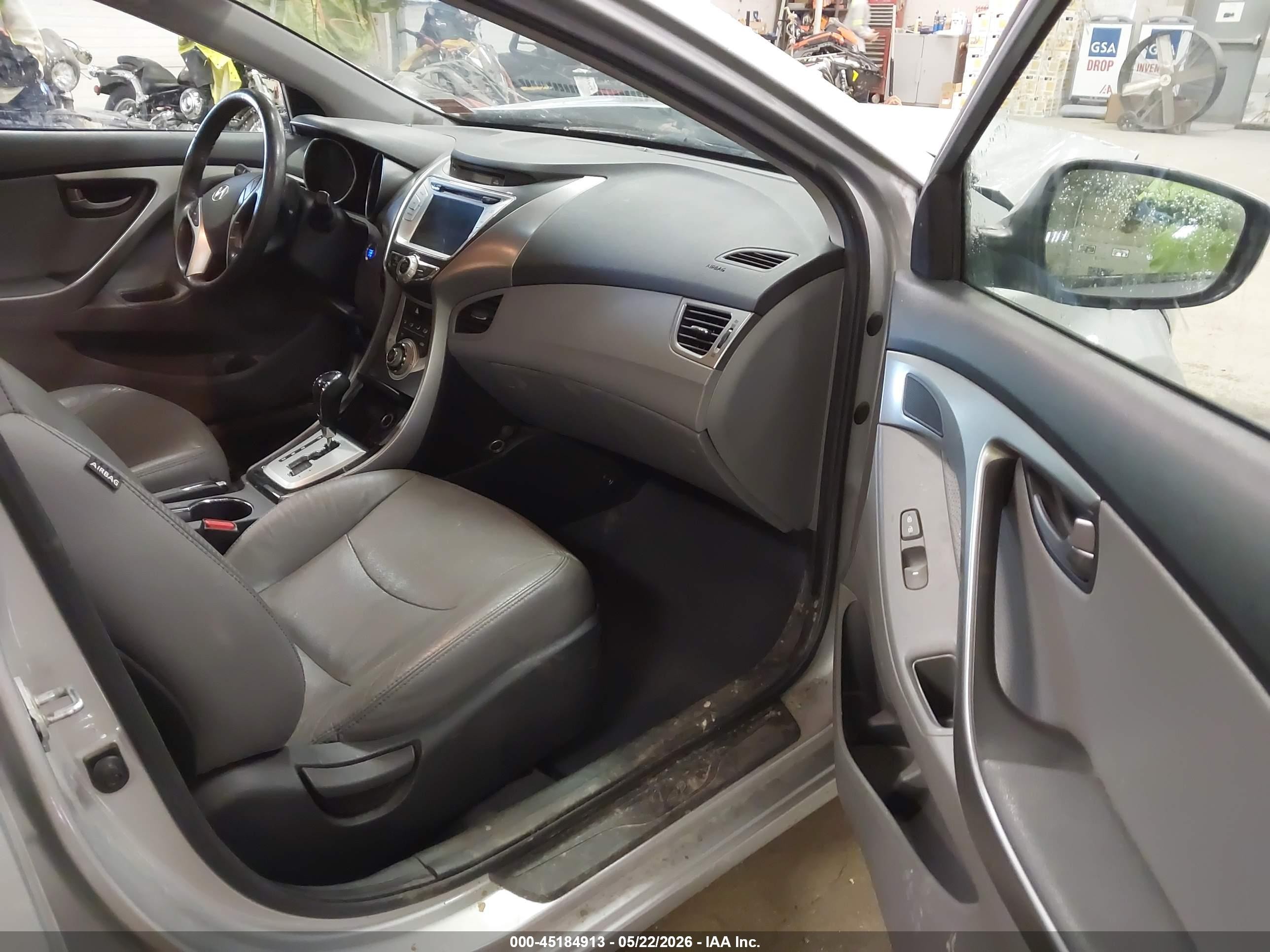 2012 Hyundai Elantra Limited Silver vin: 5NPDH4AE7CH150481