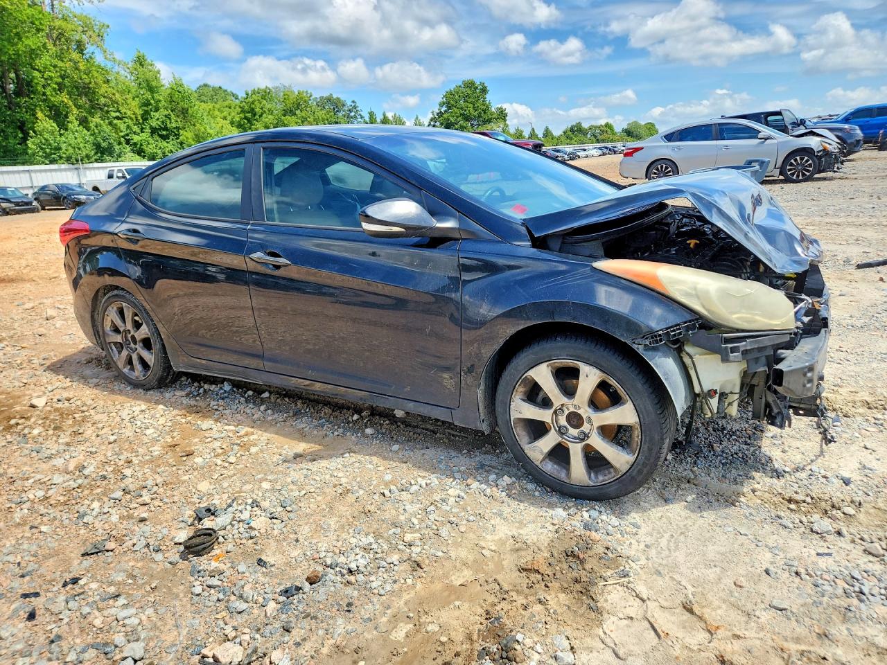 2012 Hyundai Elantra Limited Black vin: 5NPDH4AE7CH150772
