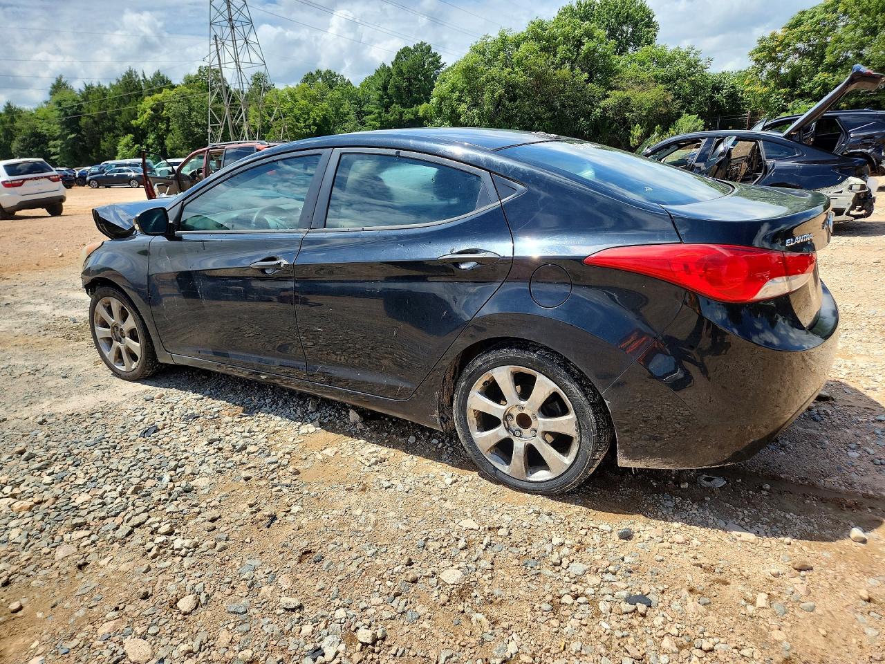 2012 Hyundai Elantra Limited Black vin: 5NPDH4AE7CH150772