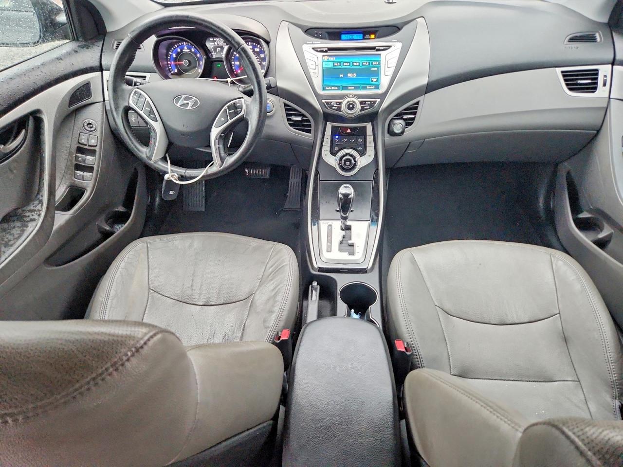 2012 Hyundai Elantra Limited Black vin: 5NPDH4AE7CH151467