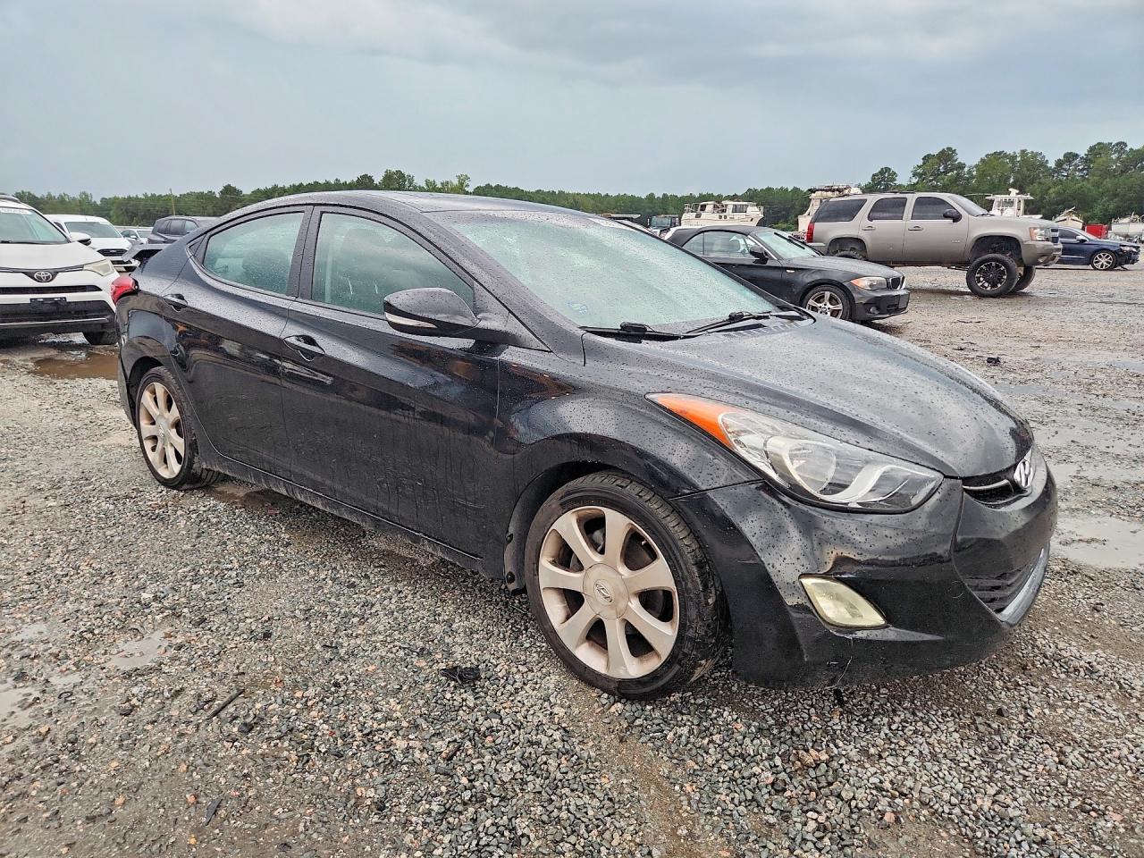 2012 Hyundai Elantra Limited Black vin: 5NPDH4AE7CH151467