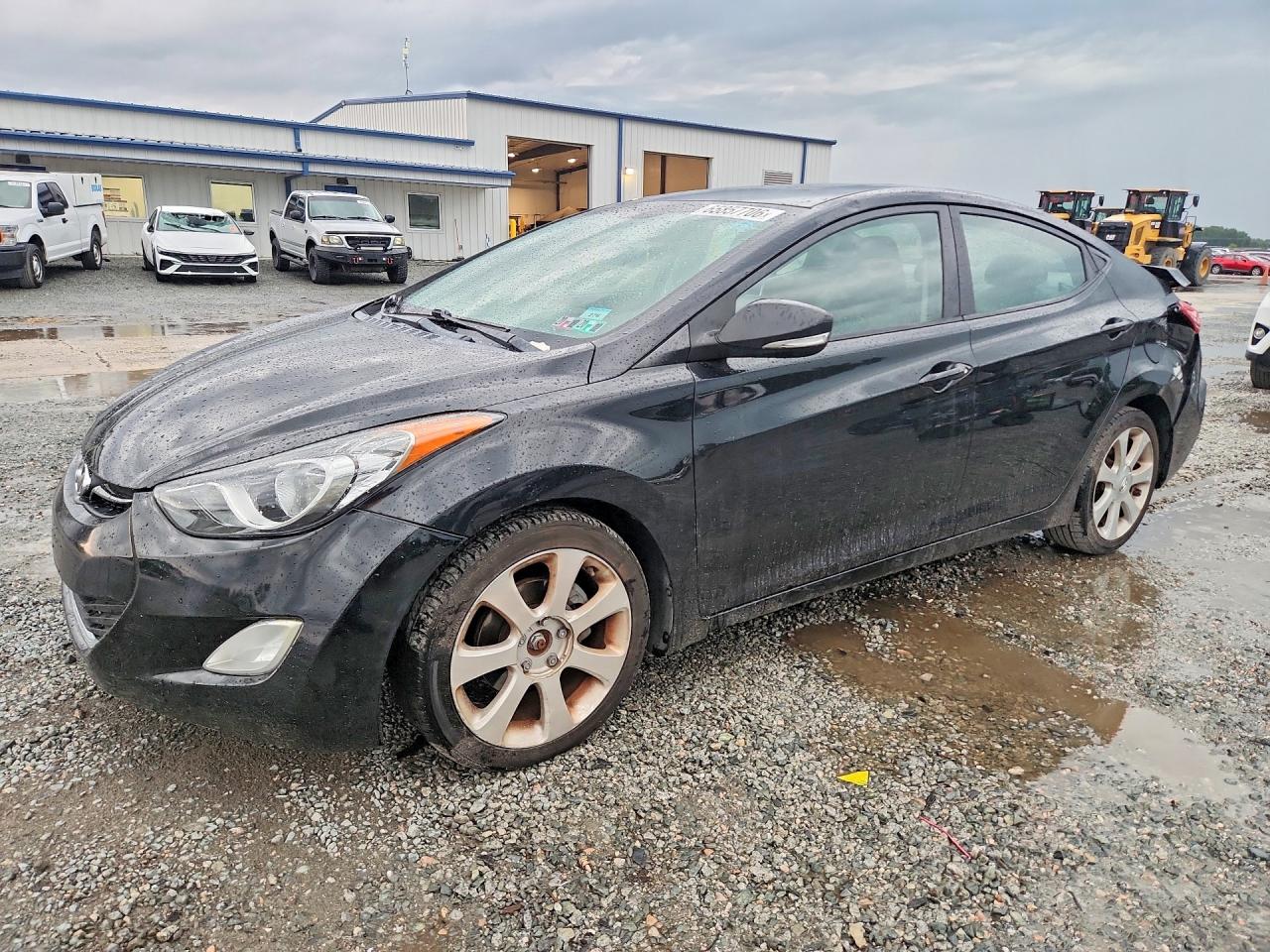 2012 Hyundai Elantra Limited Black vin: 5NPDH4AE7CH151467